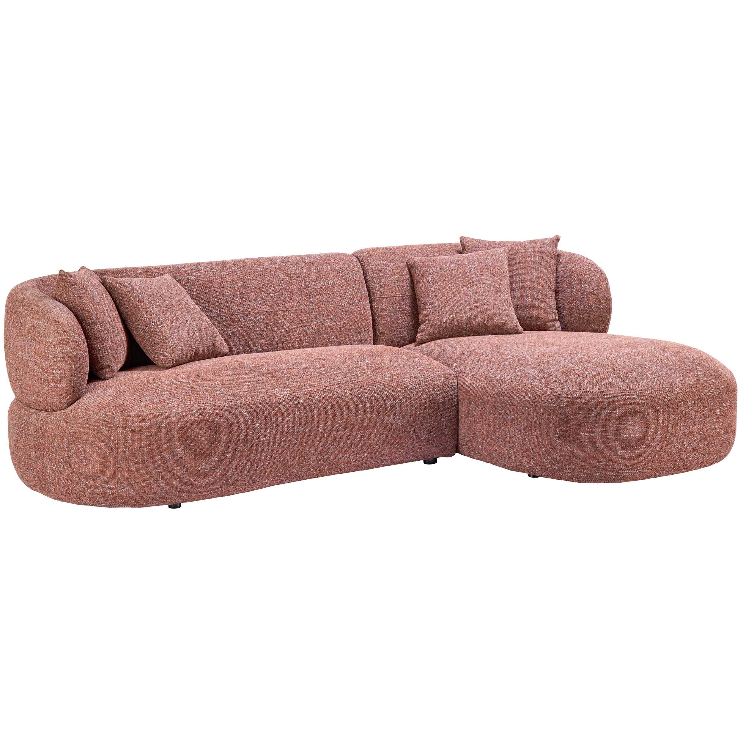 Venecia Chaise Sectional, Brown - Image 2