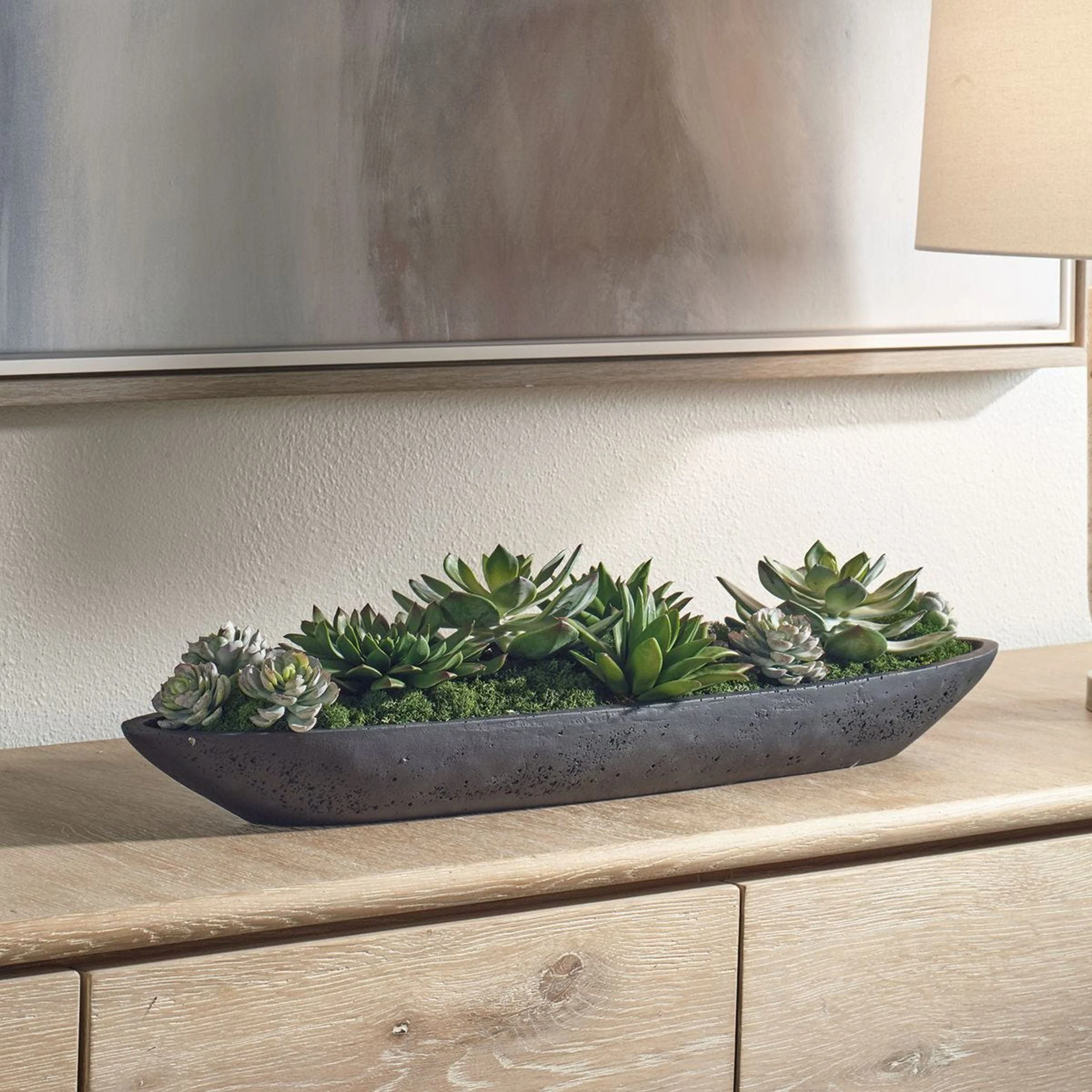 Verde Succulent Centerpiece, Black - Image 7