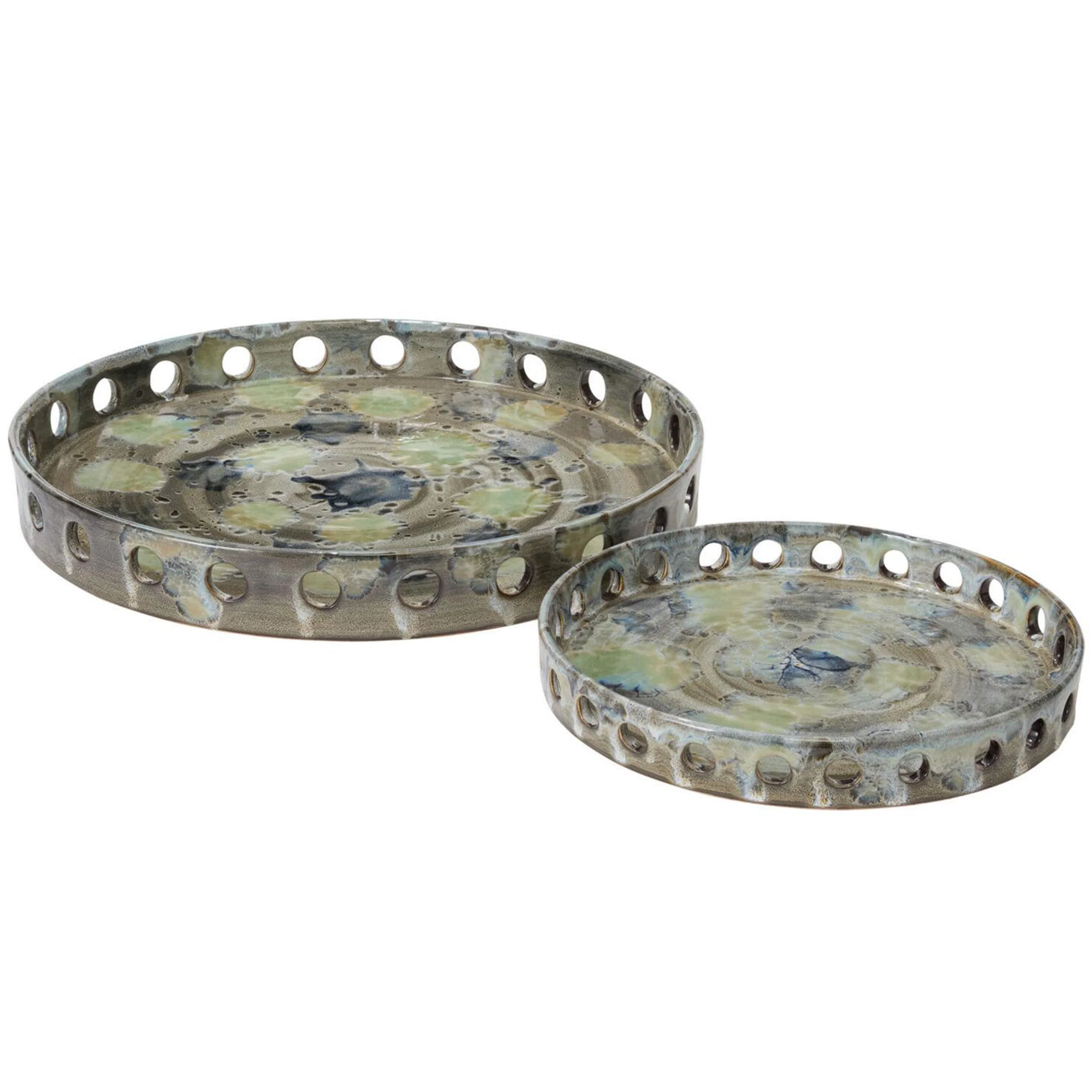 Verdelle Ceramic Tray, Green - Image 2