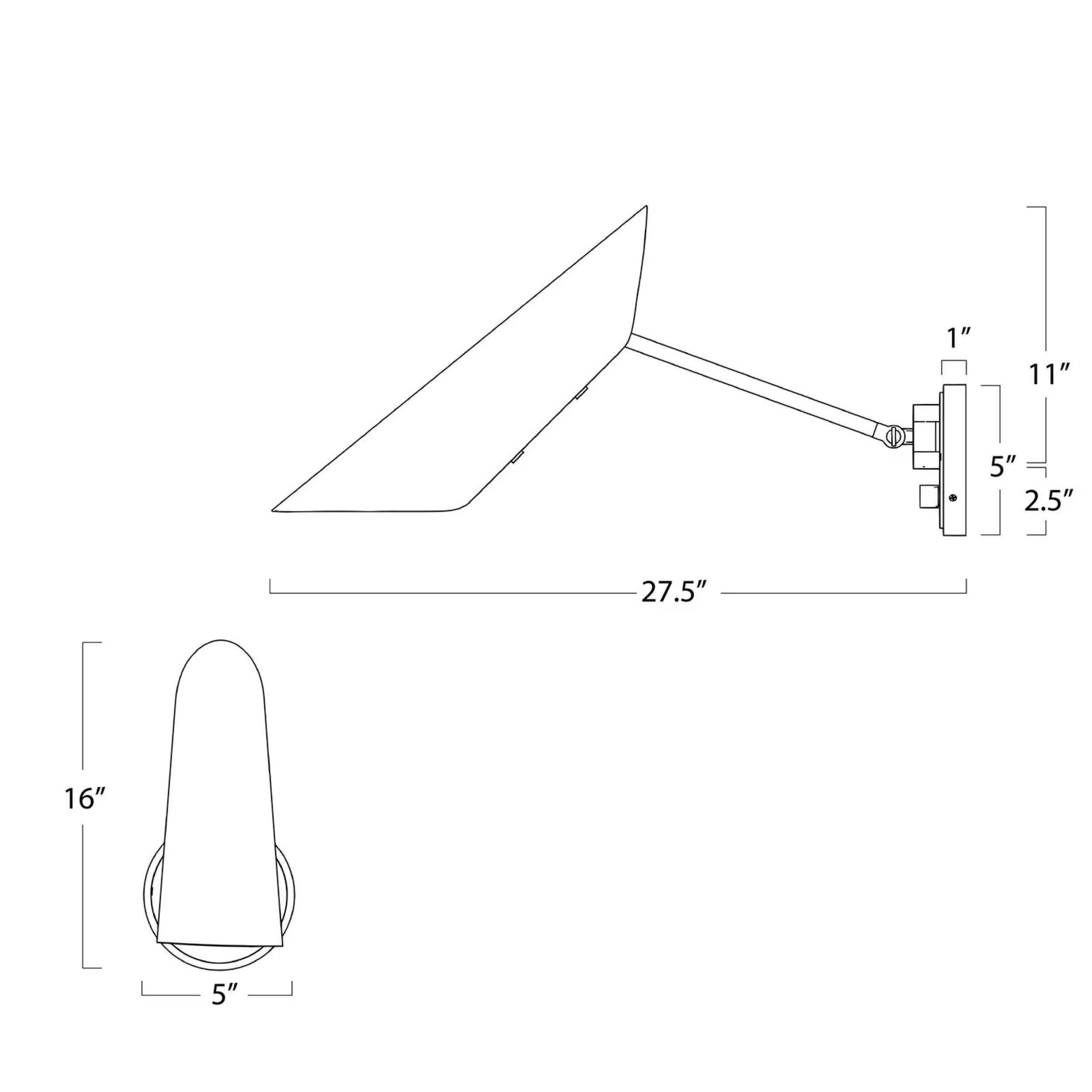Vest Single Arm Sconce, Blacken Brass - Image 7