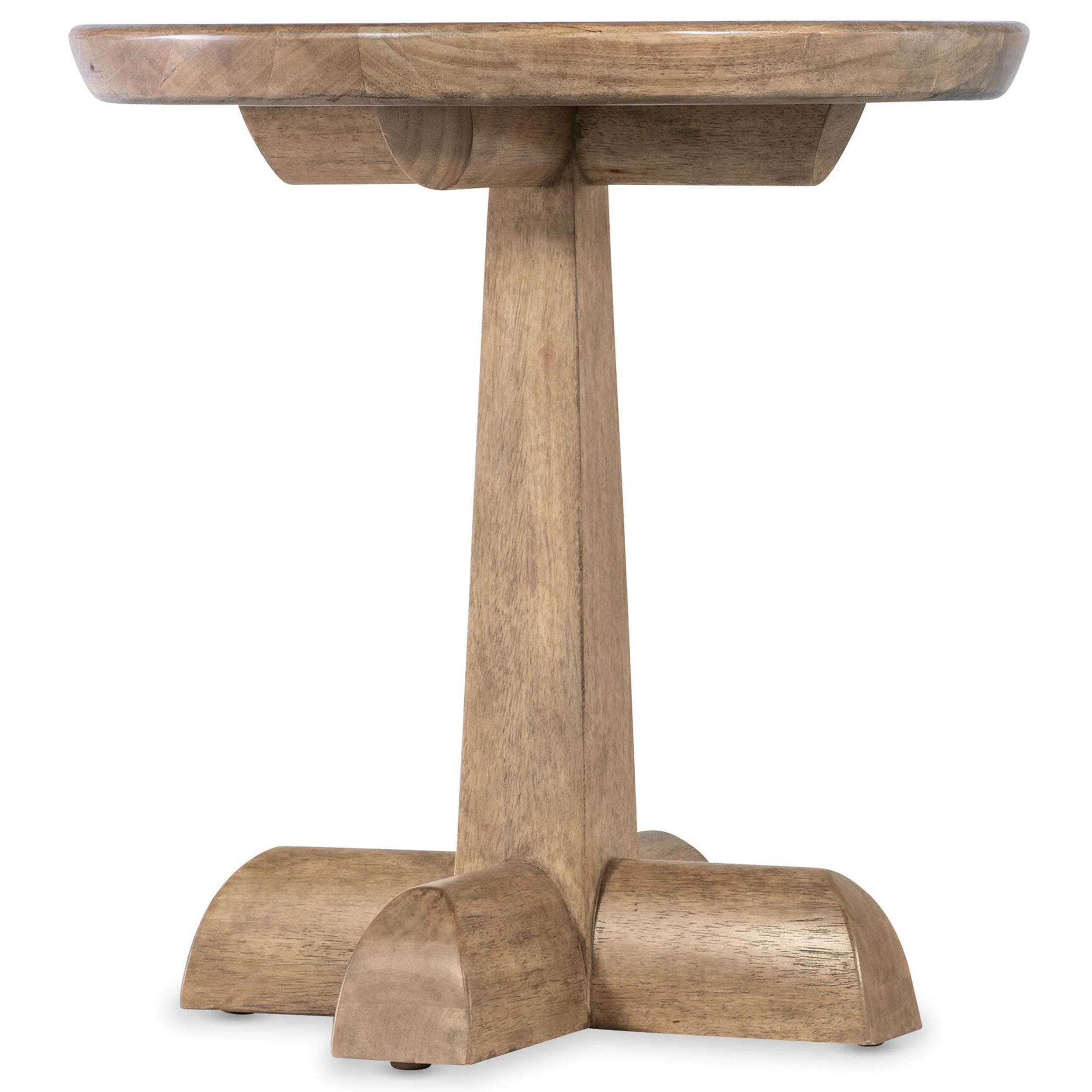 Vineyard Row Round Pedestal End Table, Sonoma