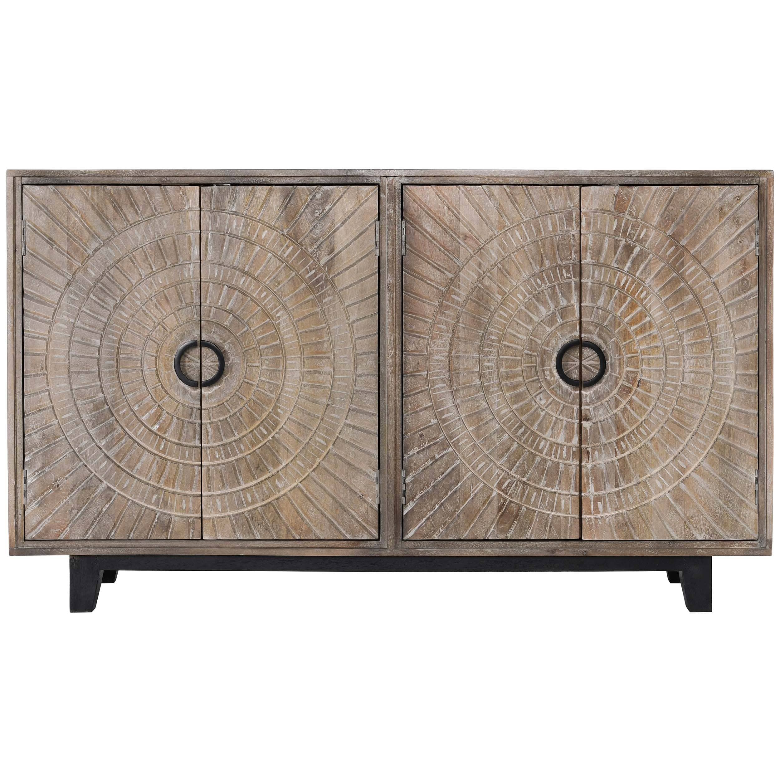 Vivienne 4 Door Cabinet, Light Gray - Image 2