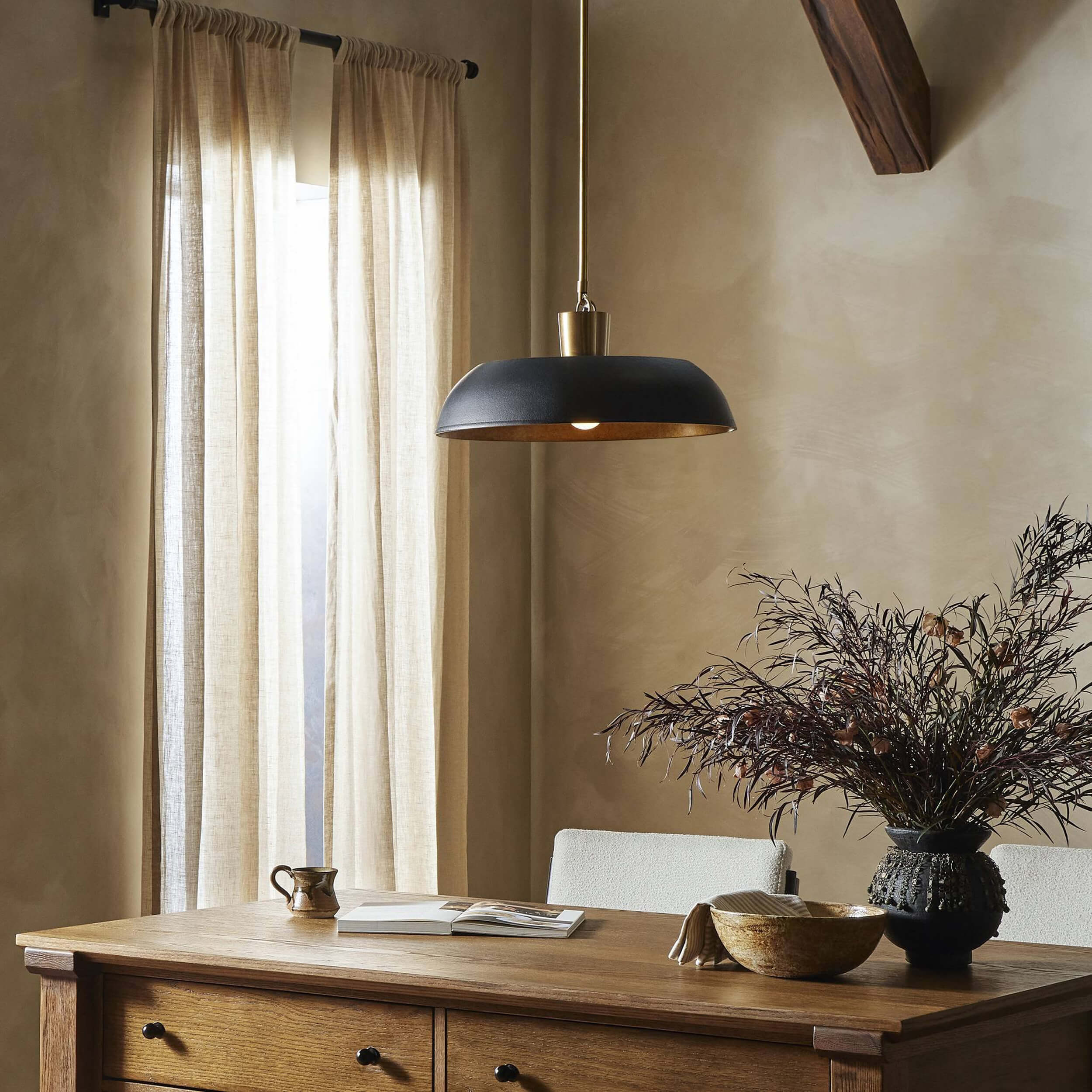 Walton Pendant, Black by Four Hands - Image 6