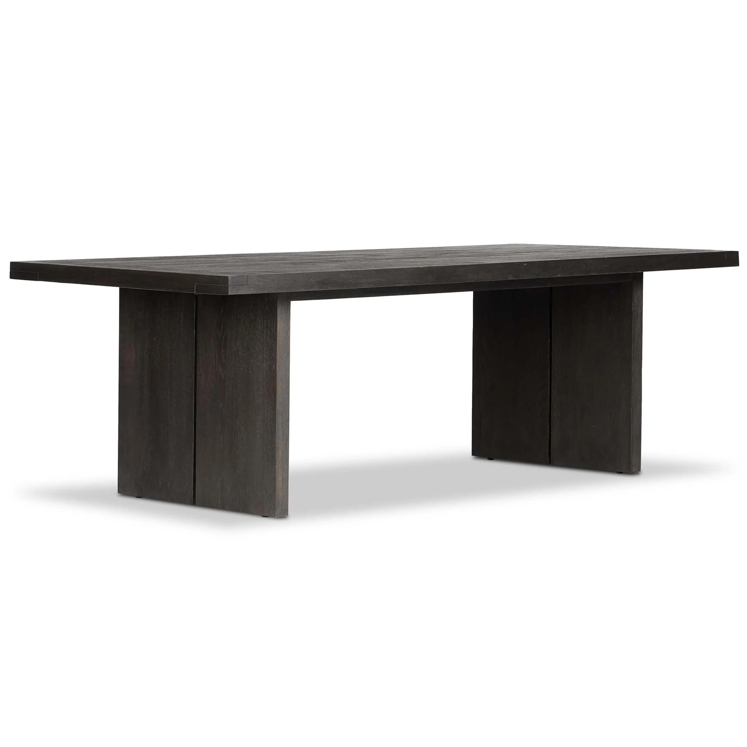 Warby Dining Table, Worn Black Oak by Four Hands