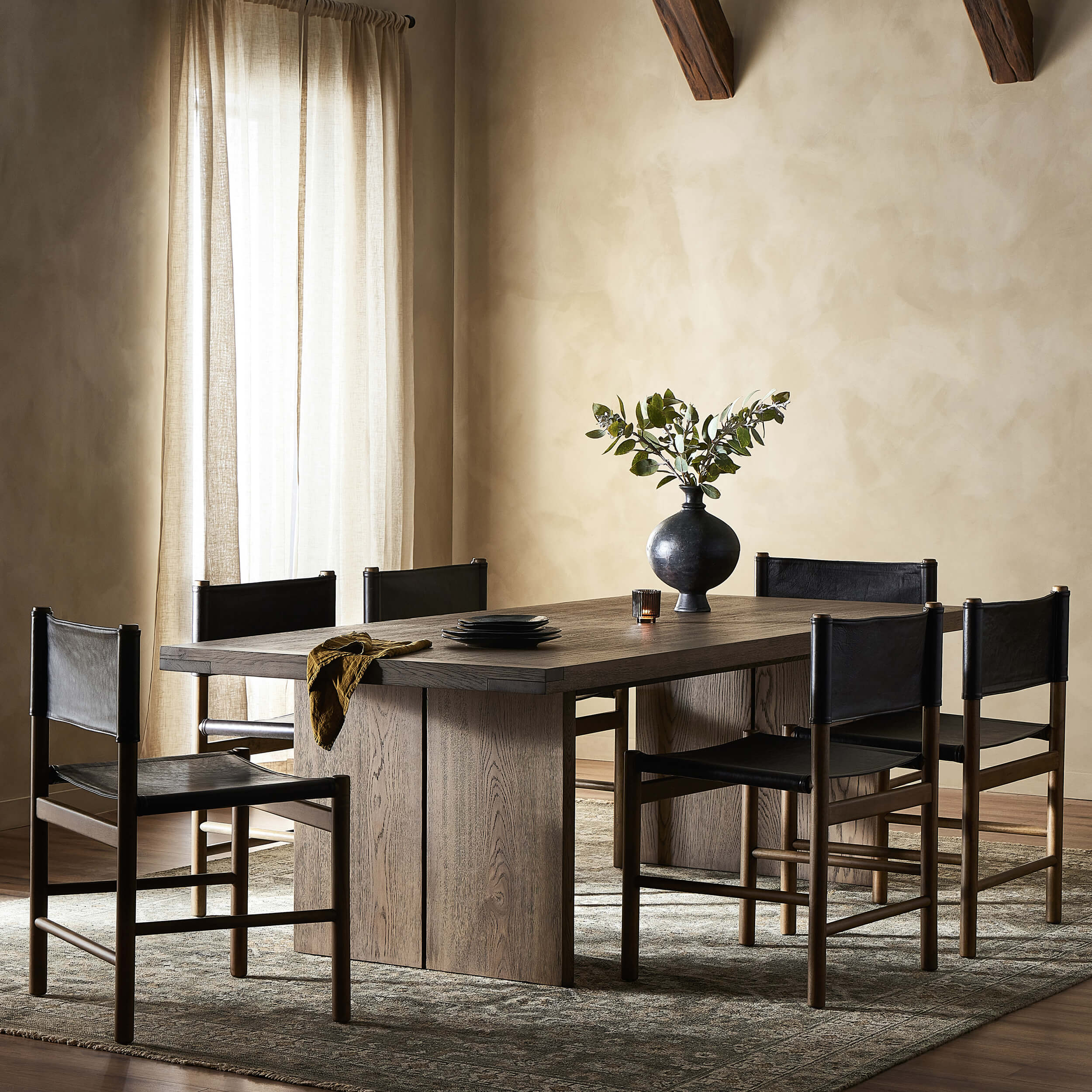 Warby Dining Table, Worn Oak by Four Hands - Image 5