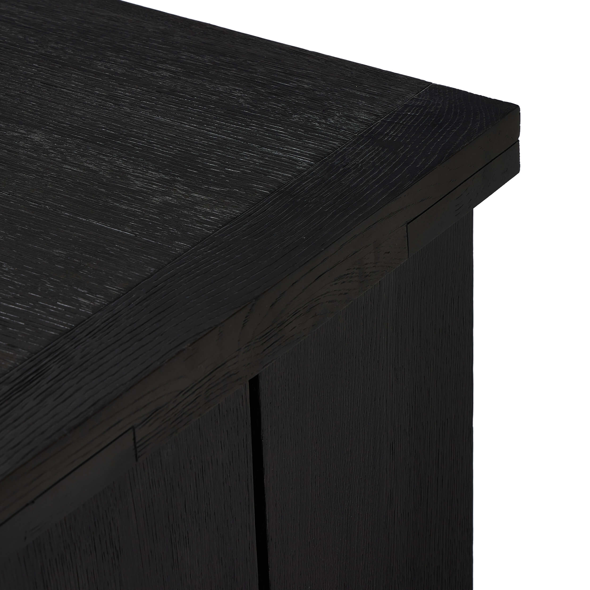 Warby End Table, Worn Black Oak by Four Hands - Image 4