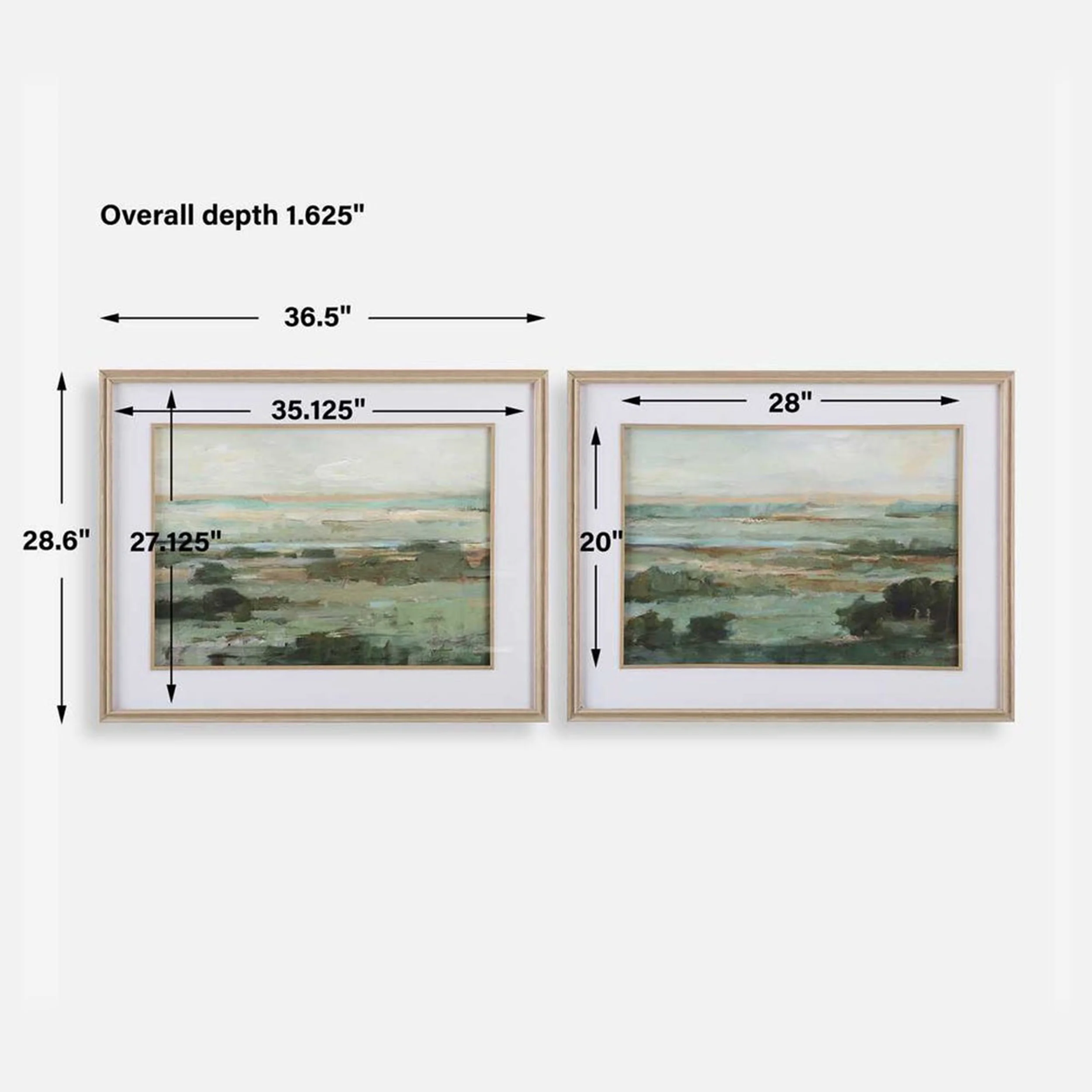 Warm Valley Framed Prints, Natural, Set of 2 - Image 6