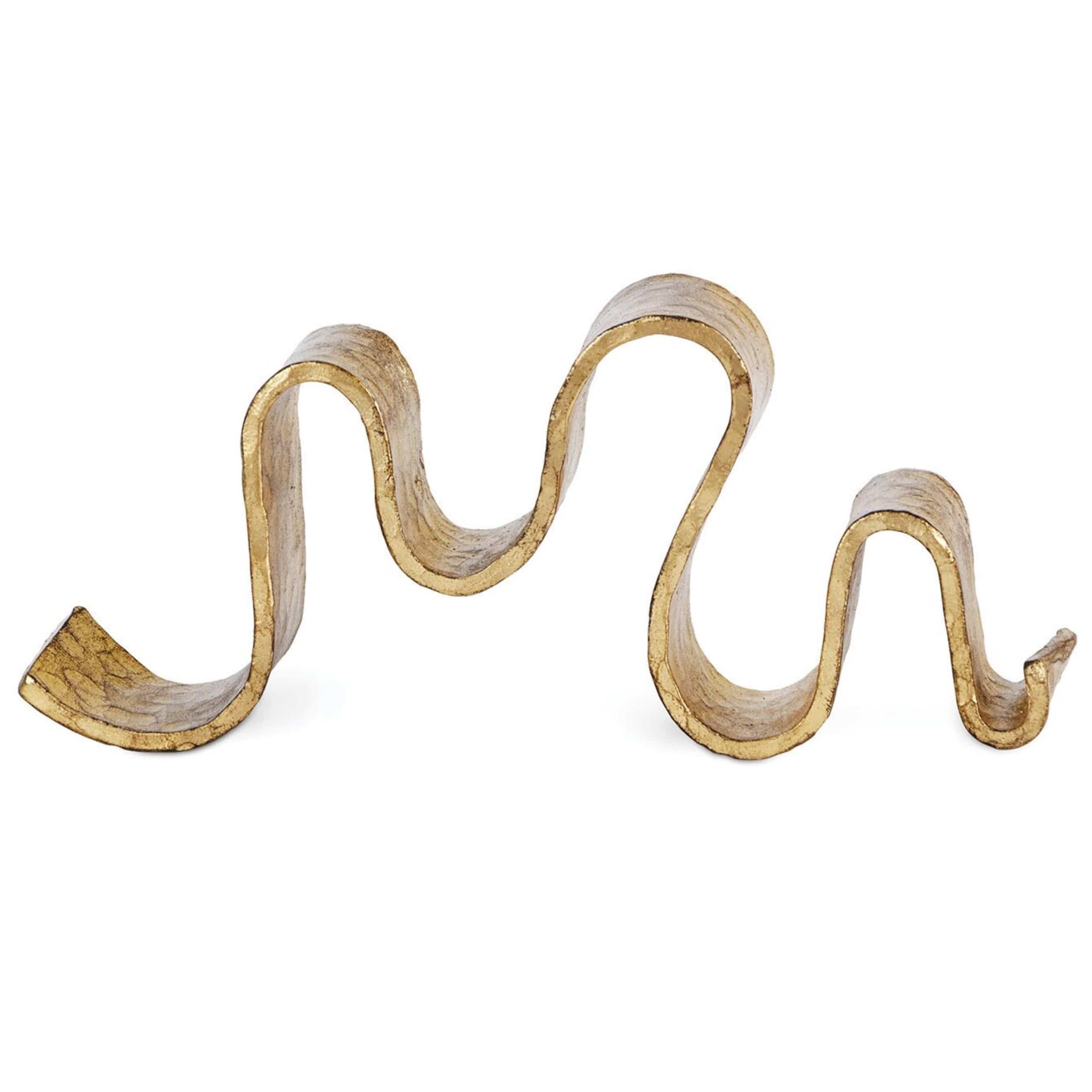 Wave Sculpture, Gold Leaf - Image 2