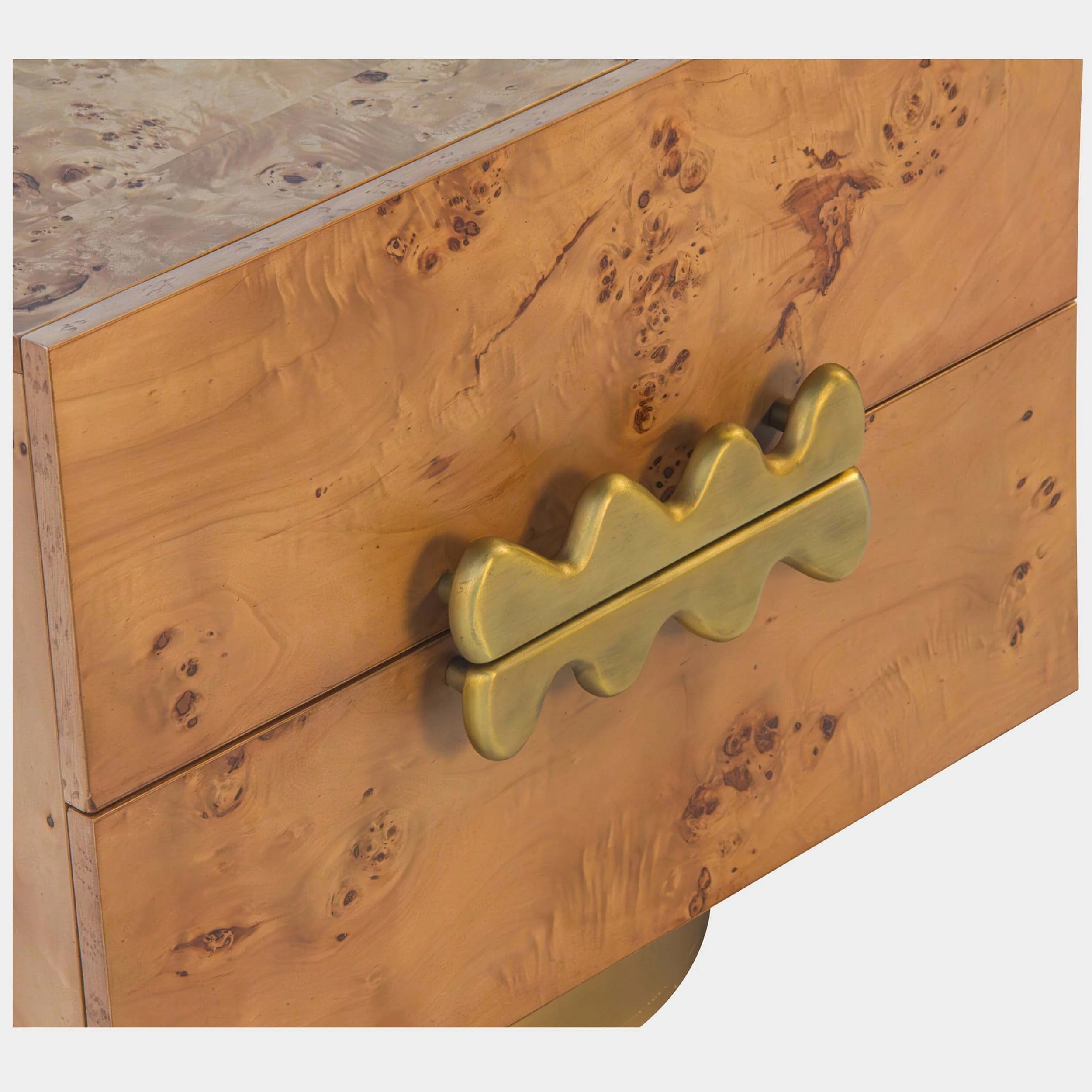 Wavefront Burl Nightstand, Natural - Image 5