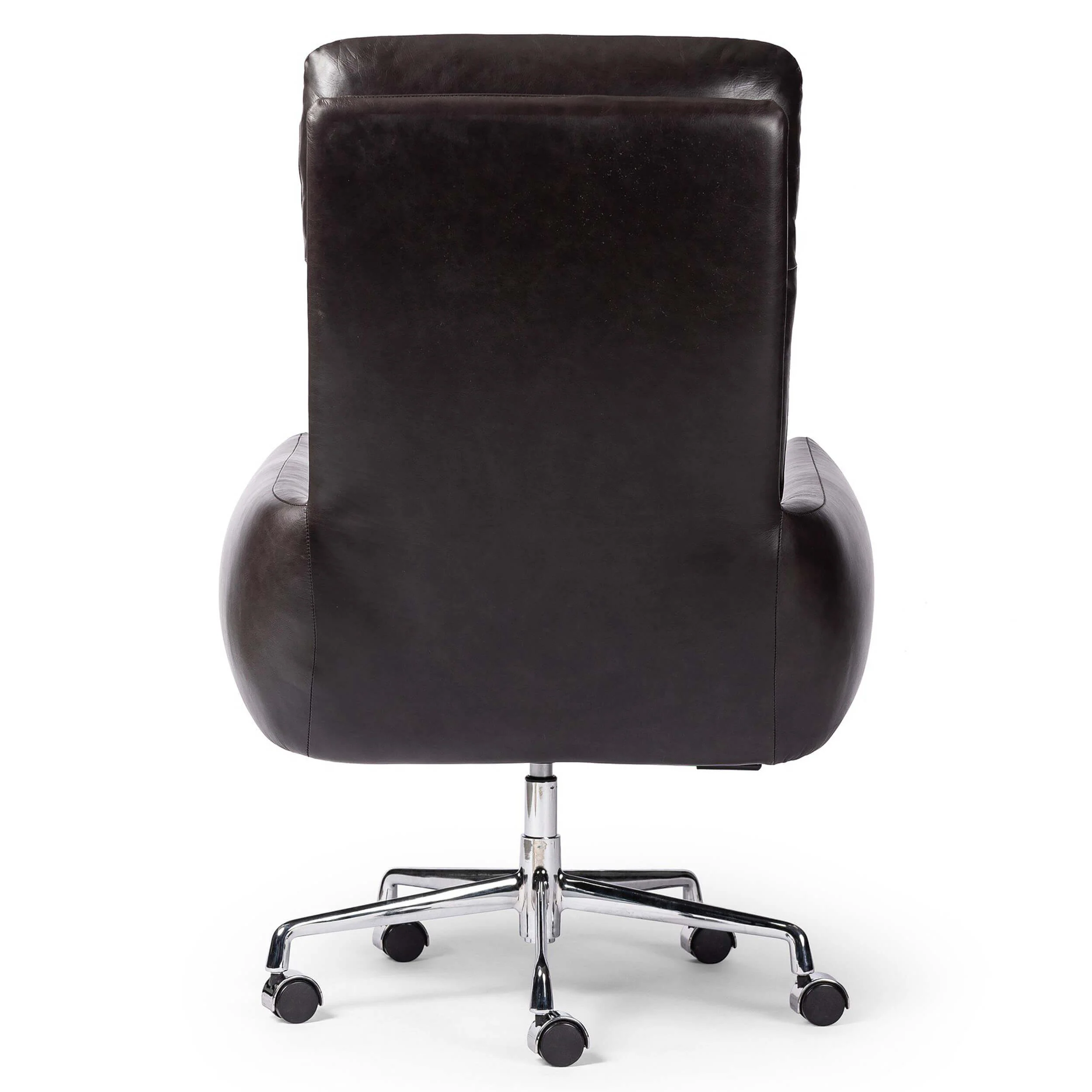Wayland Leather Desk Chair, Sonoma Black by Four Hands - Image 4