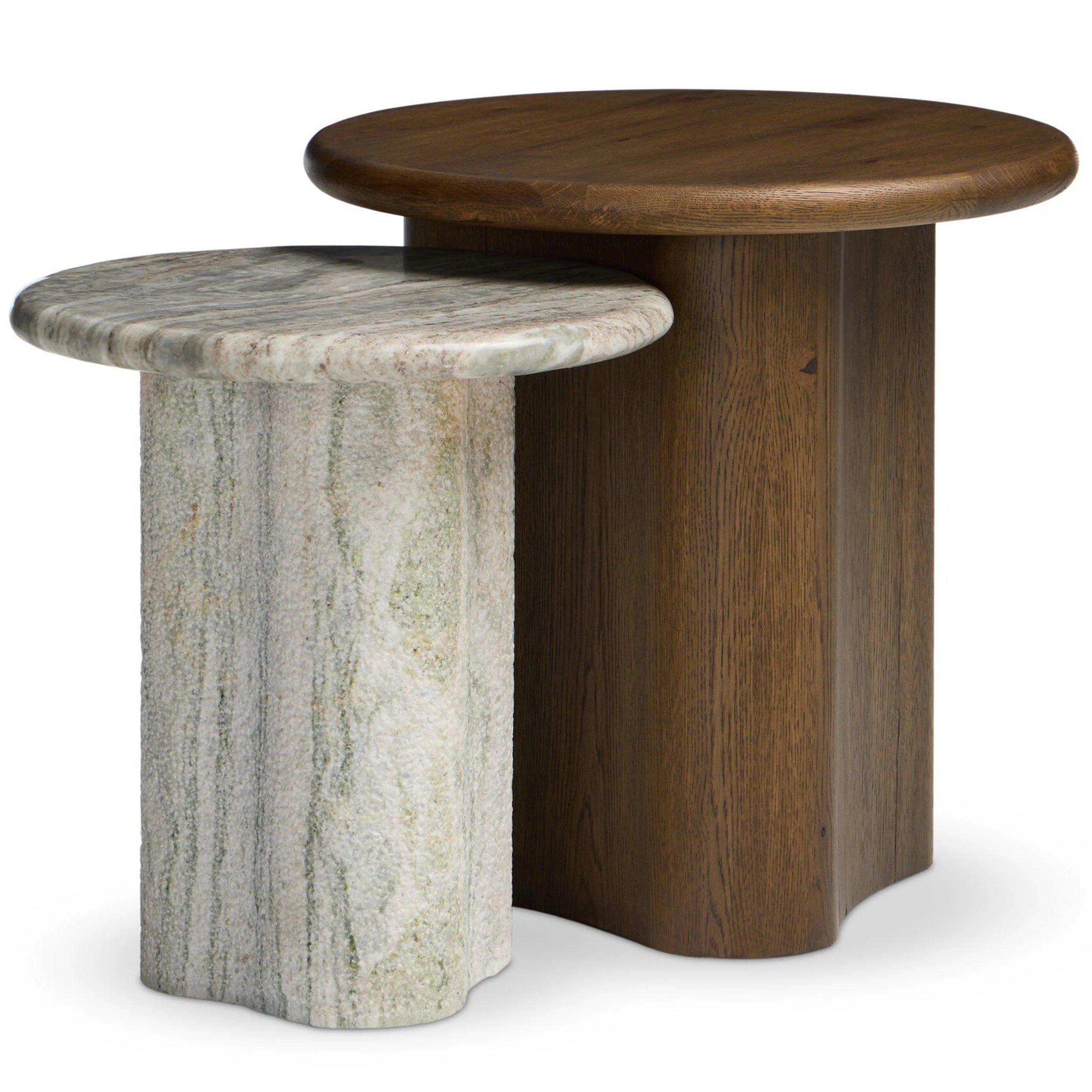 Waylie Nesting End Tables, River Grey/Rustic Fawn by Amber Lewis x Four Hands