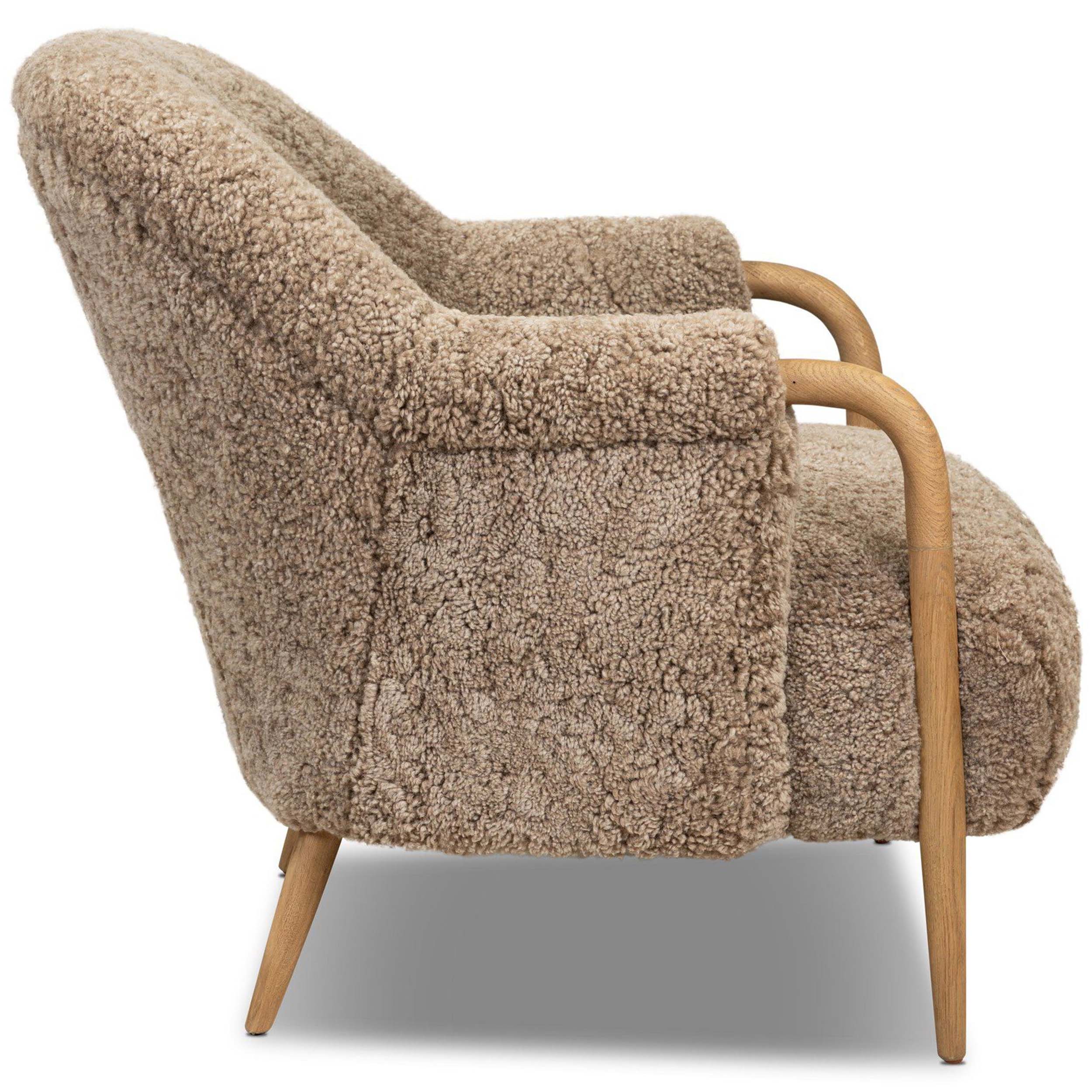 Webber Chair, Taupe Shearling by Amber Lewis x Four Hands - Image 3