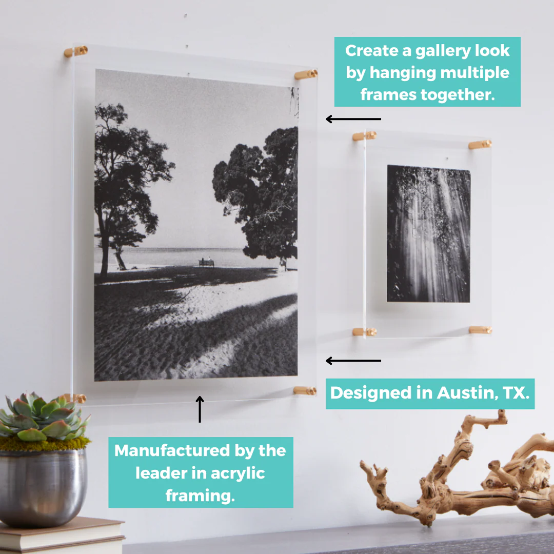 Wedding Collection Double Panel Floating Frames - Image 43