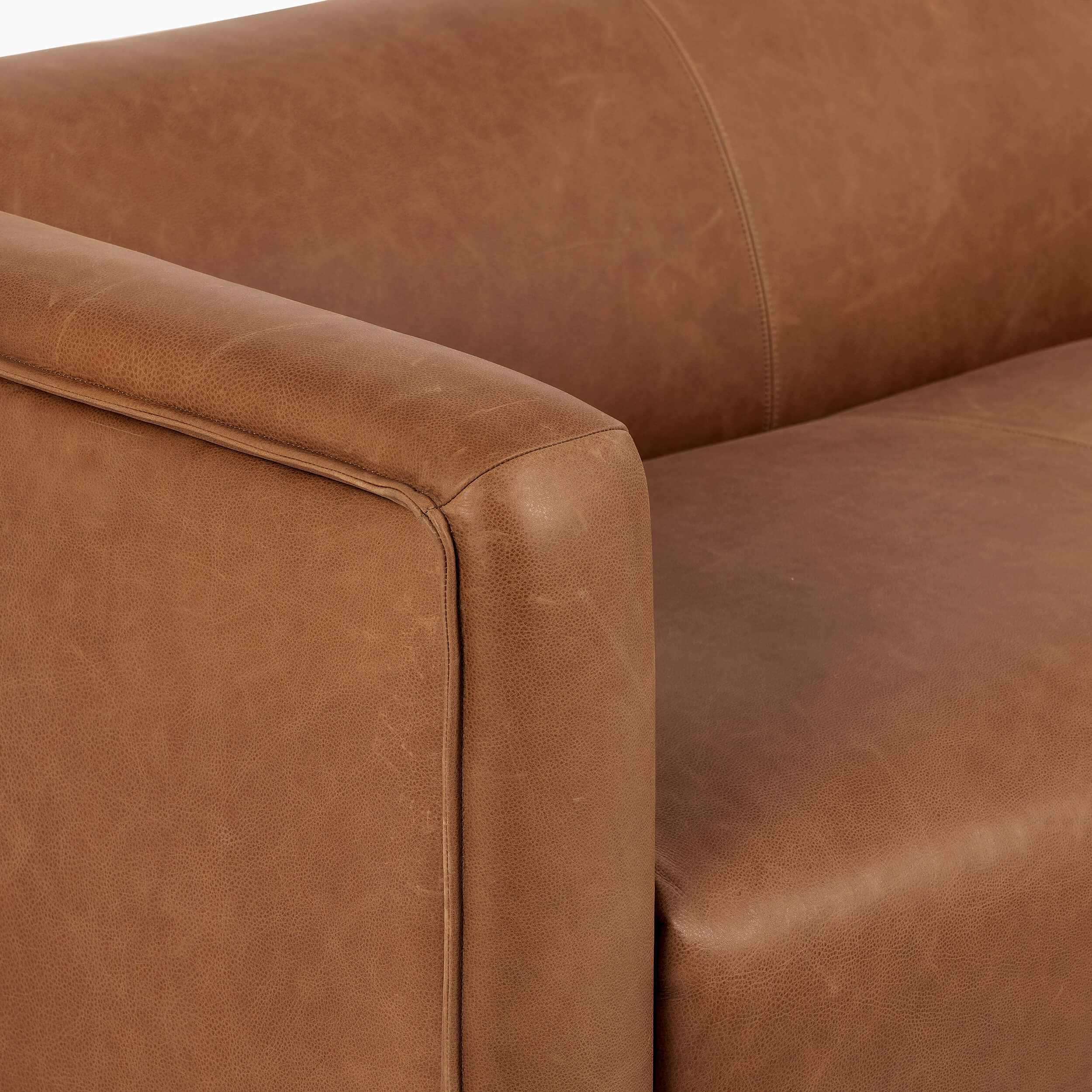 Wellborn Leather Sofa, Palermo Cognac by Four Hands - Image 4