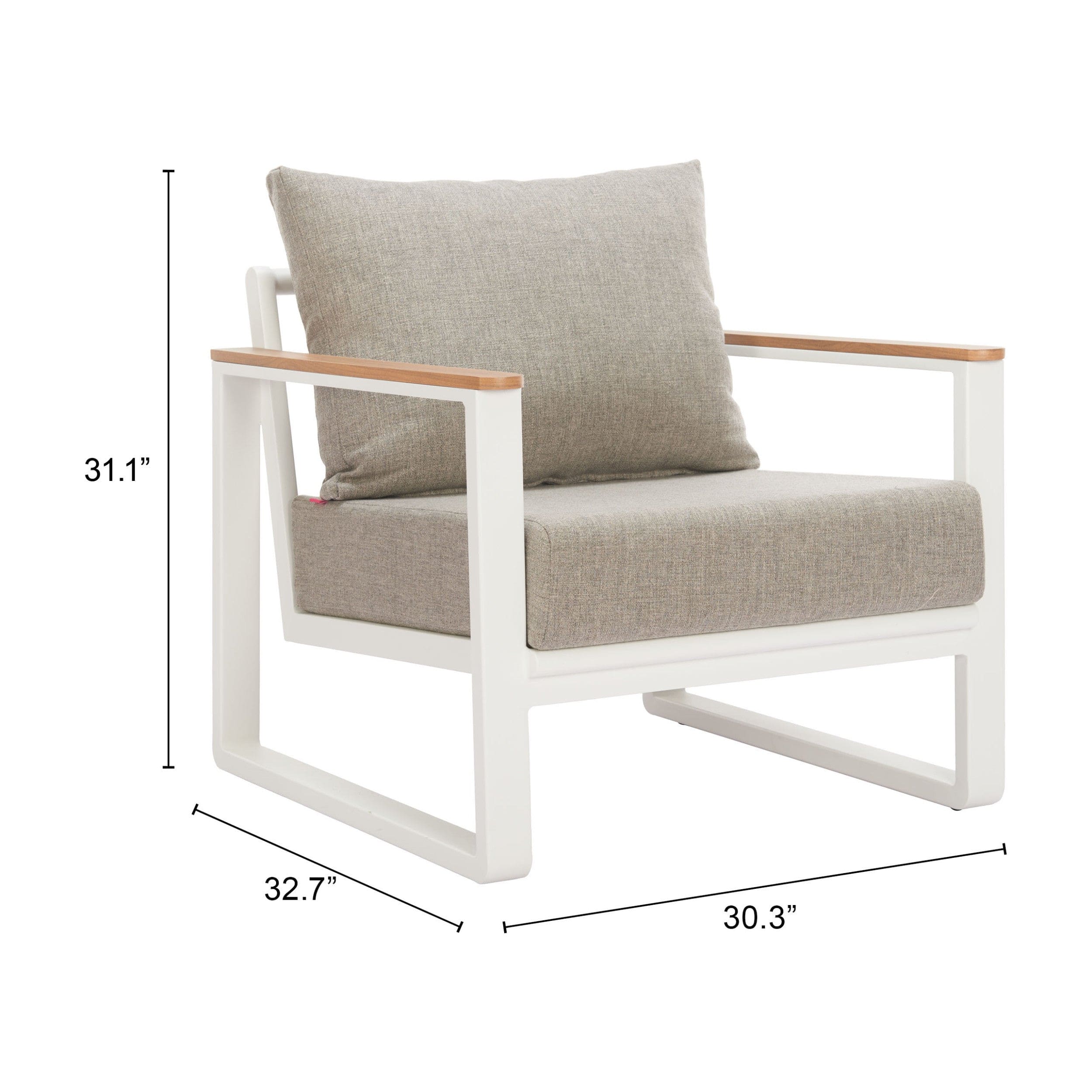 Welt Armchair, Taupe - Image 2