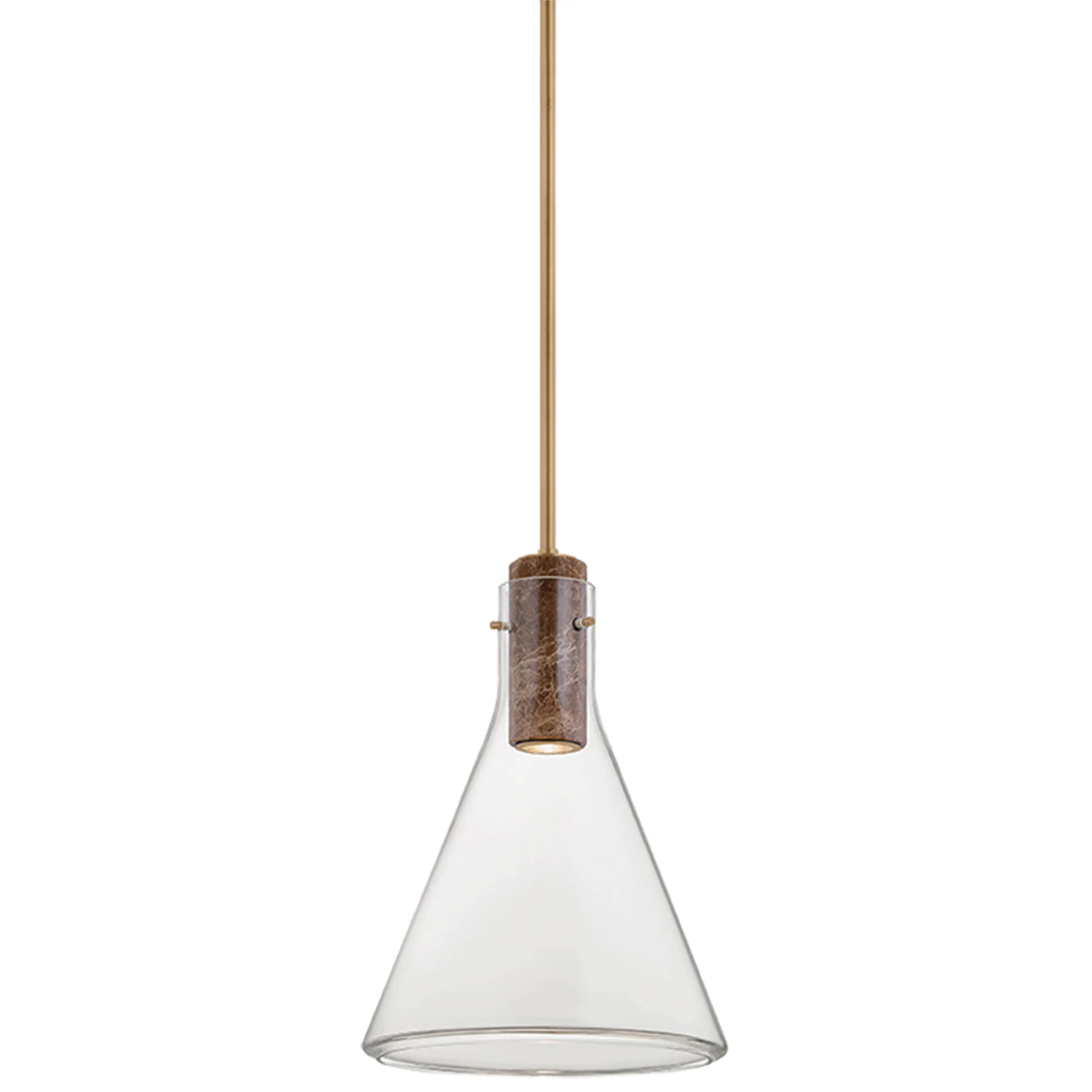 West Hill Pendant, Patina Brass