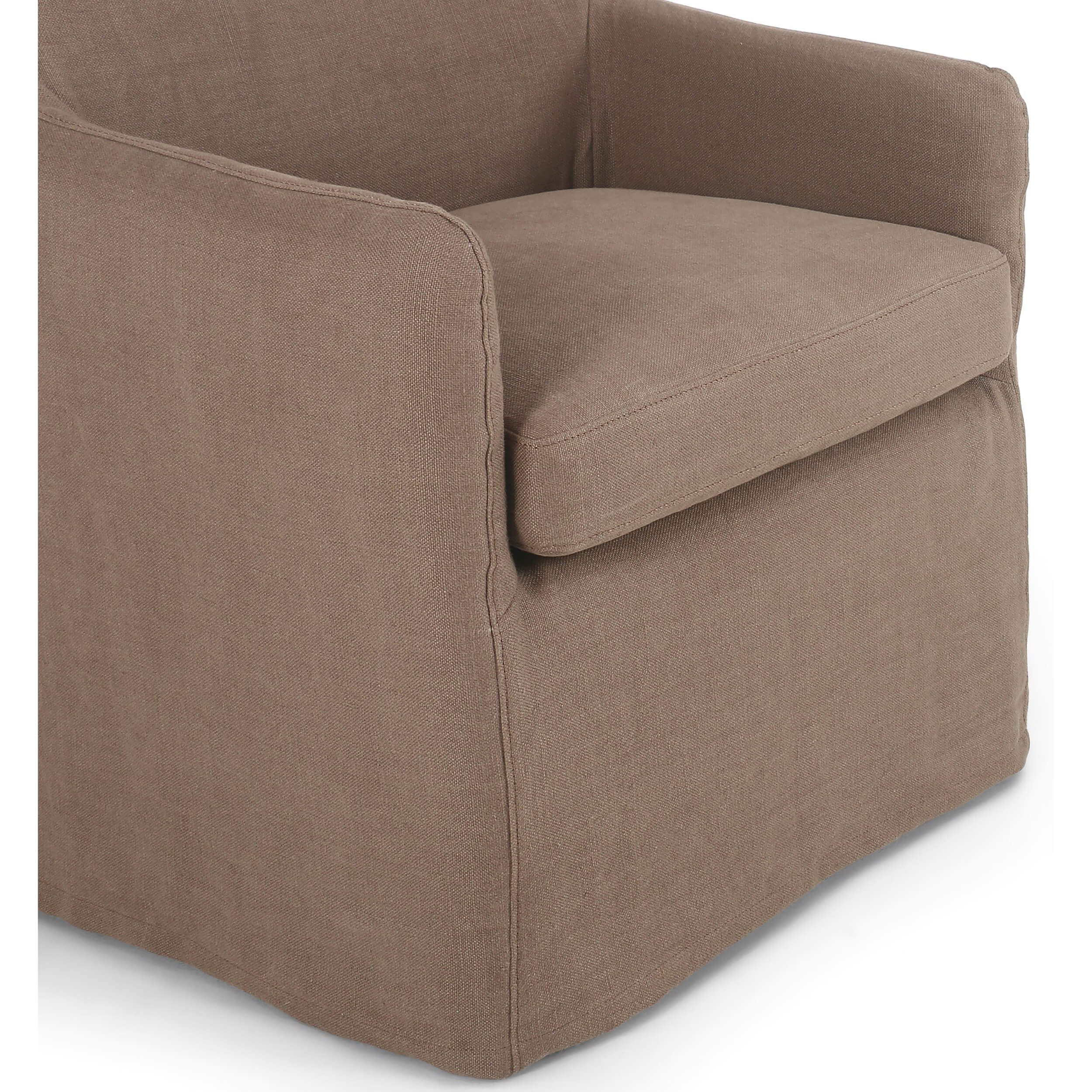 Westcott Slipcover Dining Chair, Brussels Mushroom, Set of 2 by Four Hands - Image 5