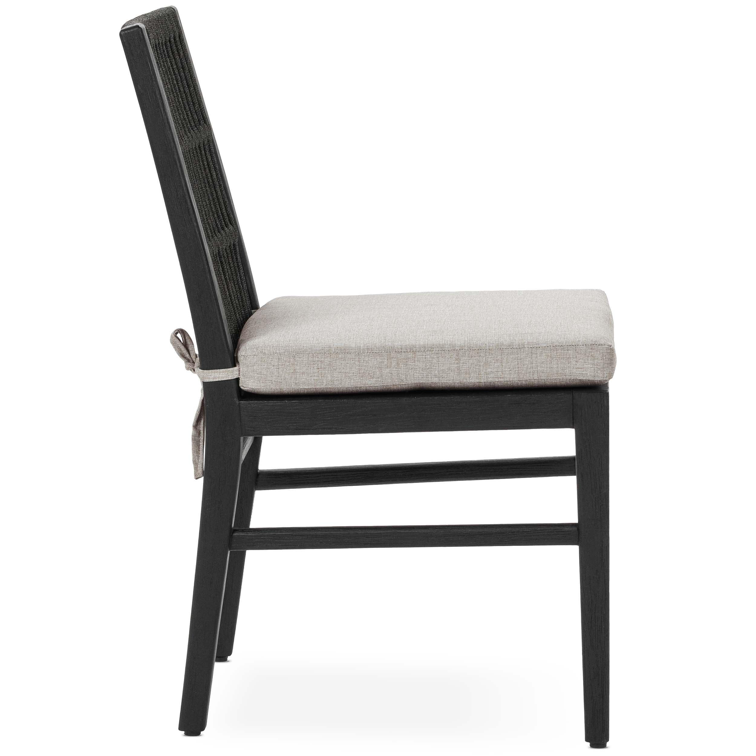 Westville Outdoor Dining Chair Set of 2, Black - Image 3