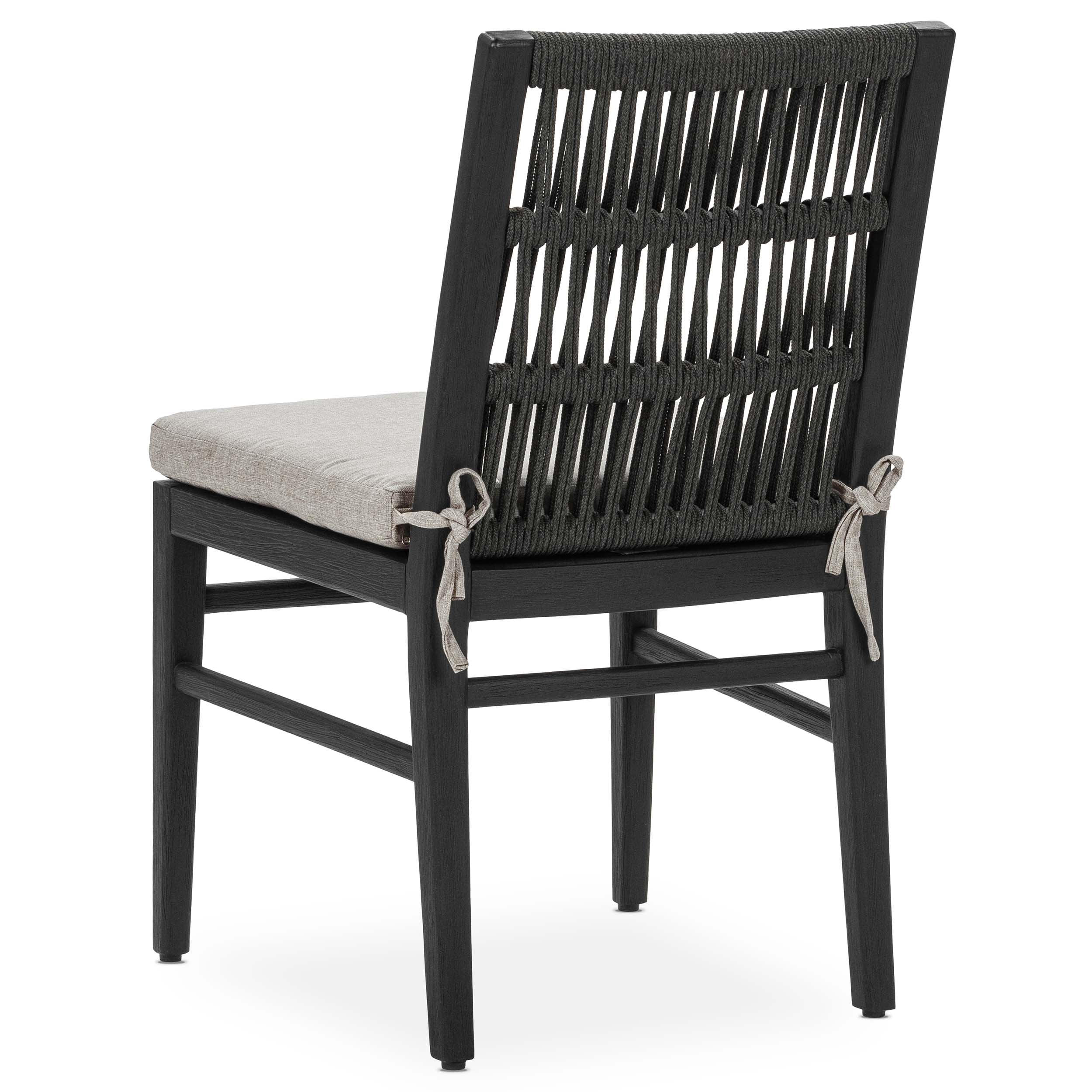 Westville Outdoor Dining Chair Set of 2, Black - Image 4