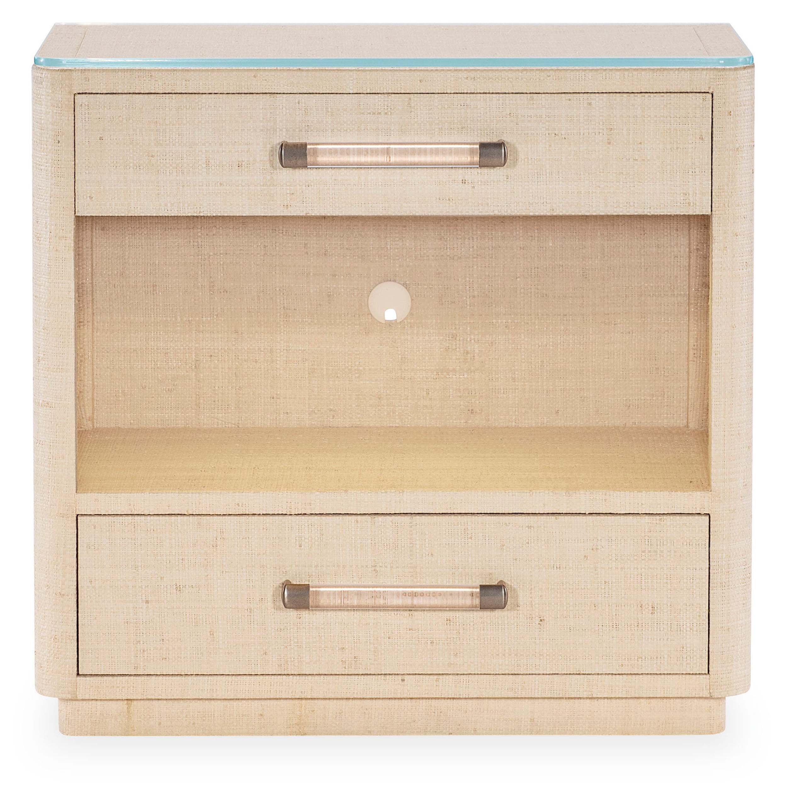 Boca Chica Nightstand, Natural Raffia - Image 2