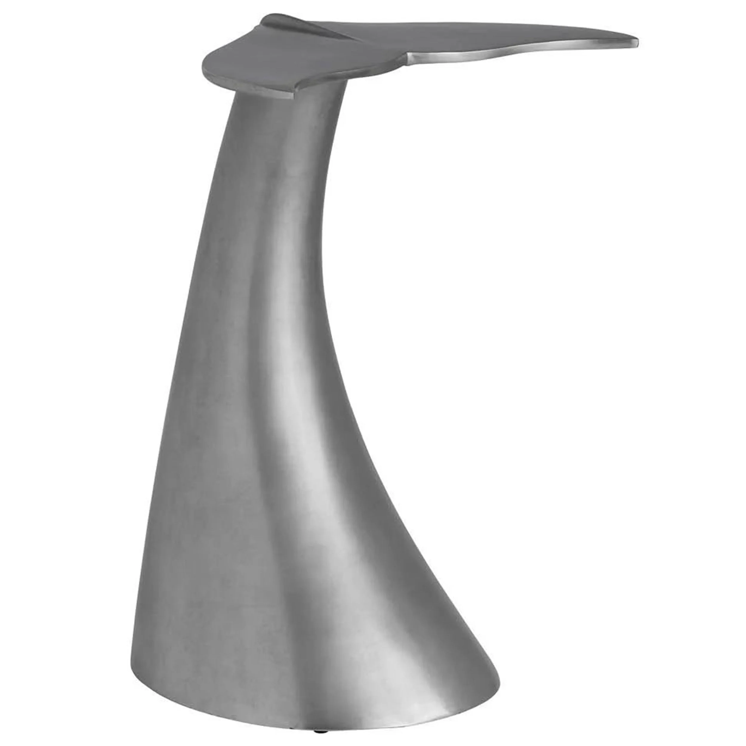 Whale Tail Accent Table, Antique Nickel - Image 2