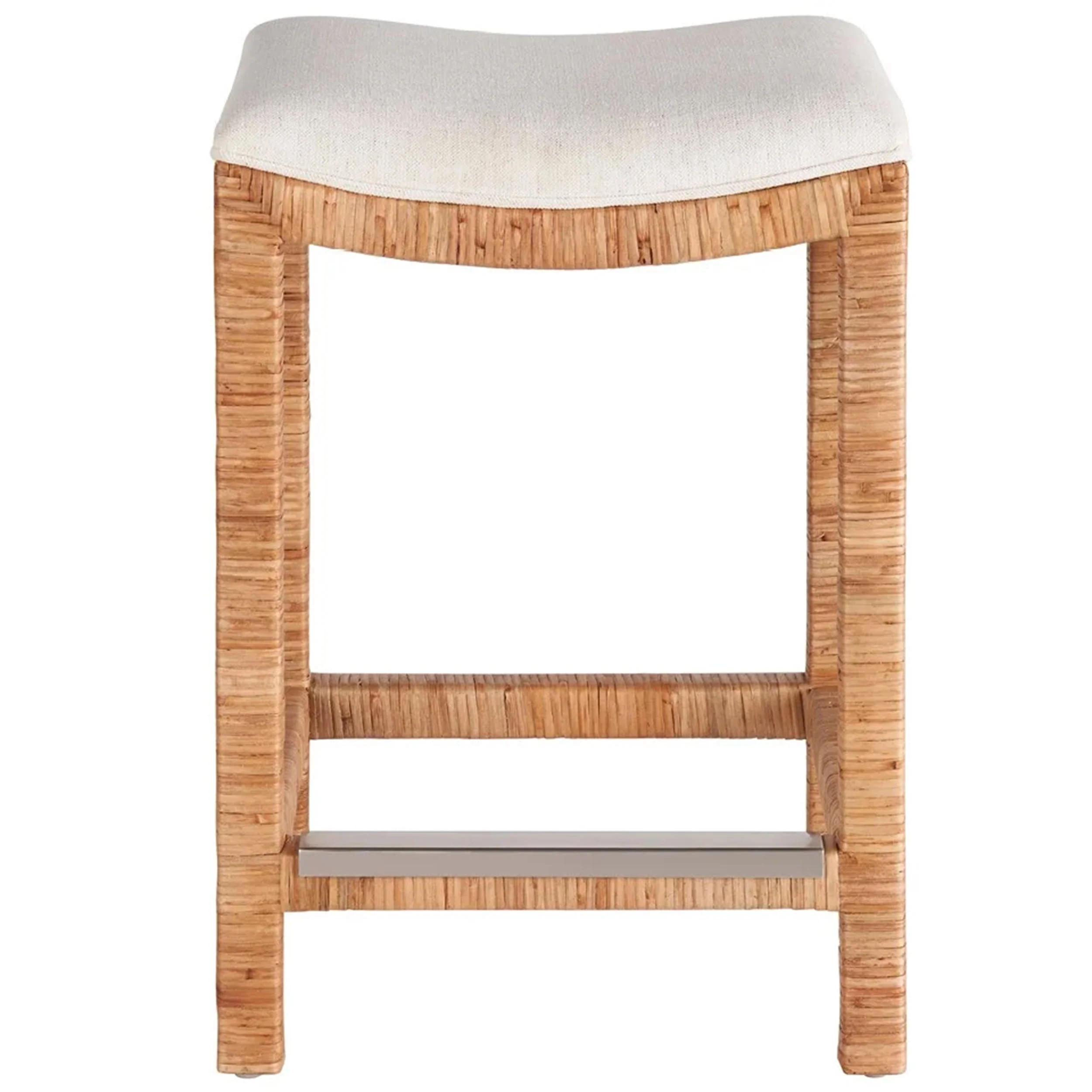 Sandbar Console Stool, Natural Rattan - Image 2