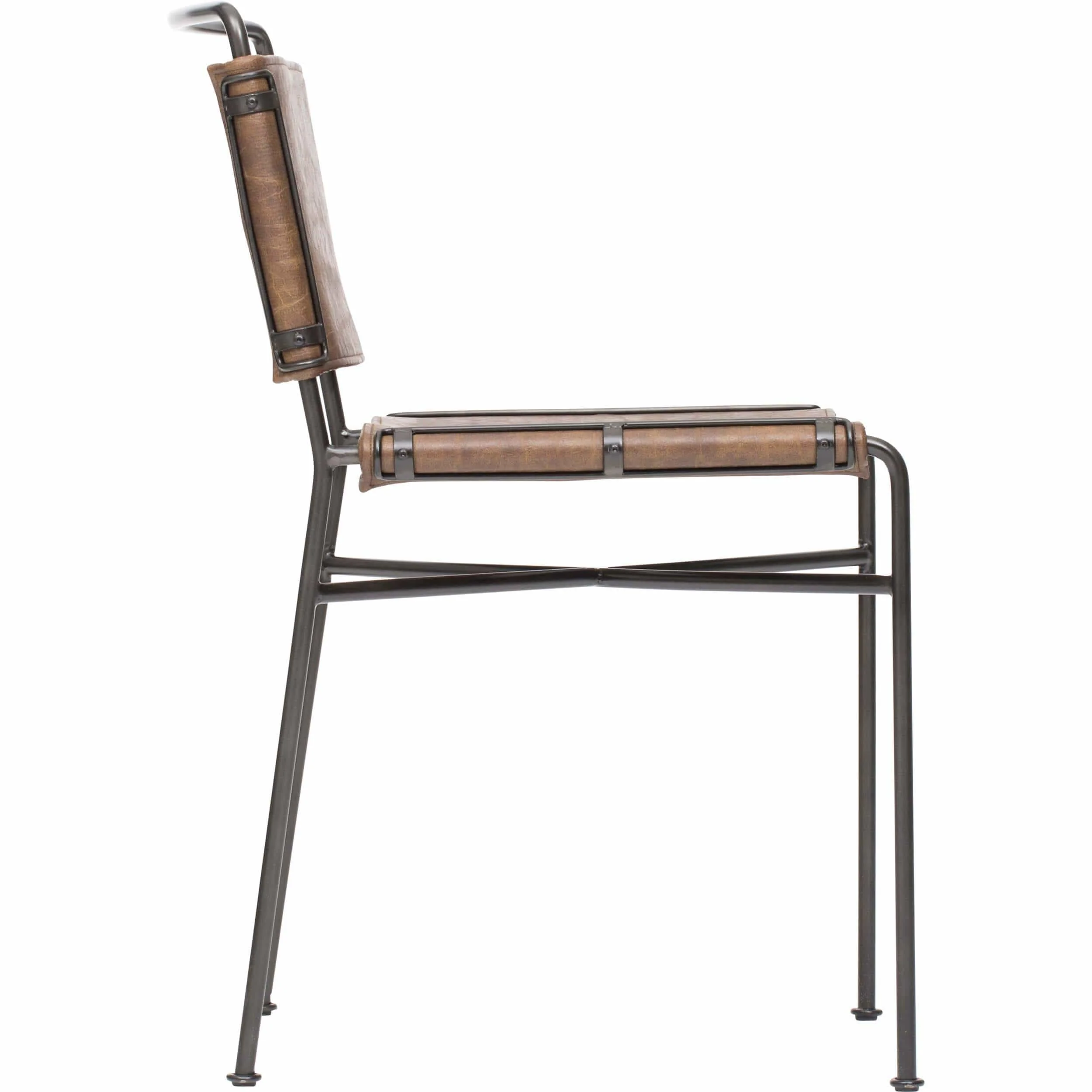 Wharton Dining Chair, Distressed Brown, Set of 2 by Four Hands - Image 3