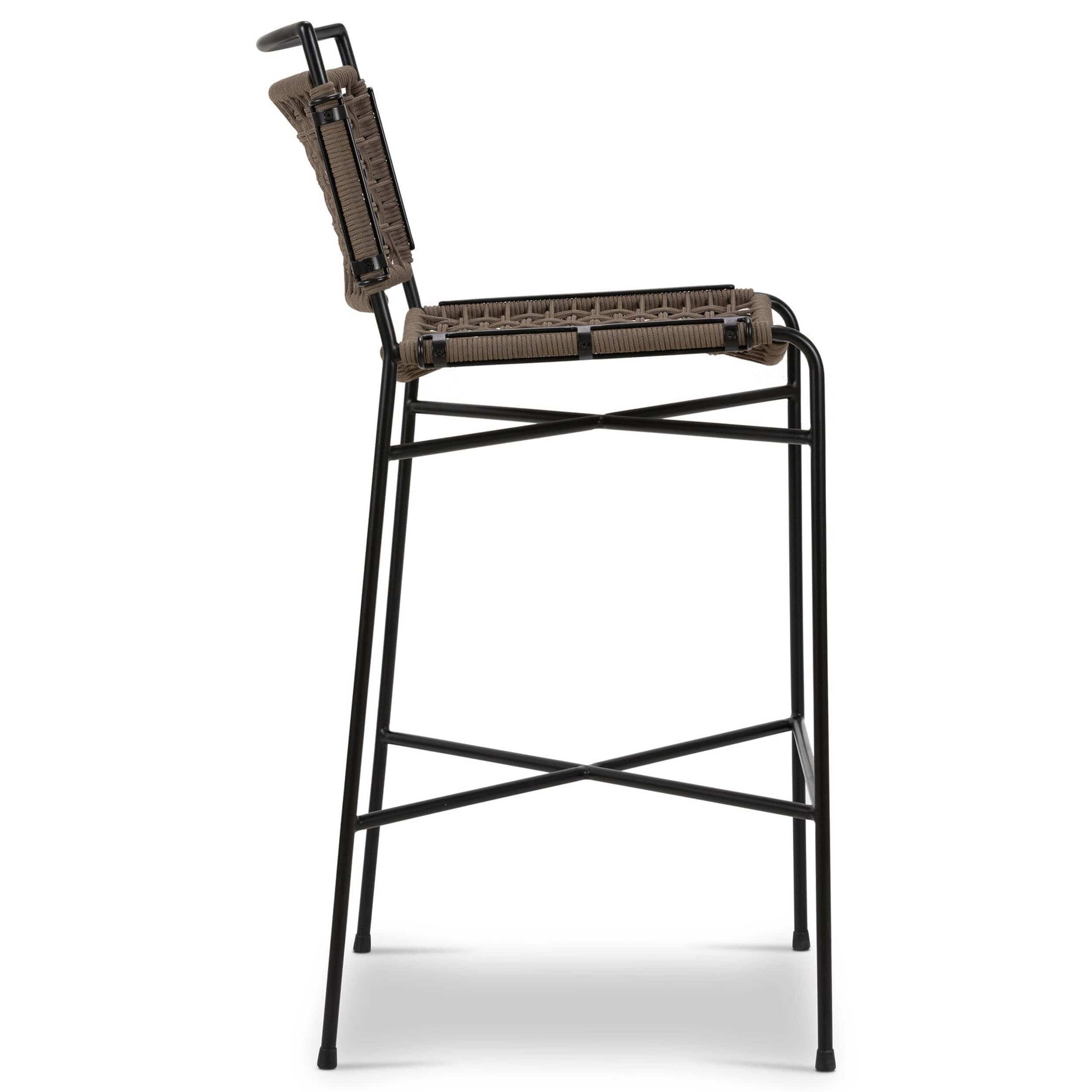 Wharton Outdoor Bar & Counter Stool, Earth Rope by Four Hands - Image 3
