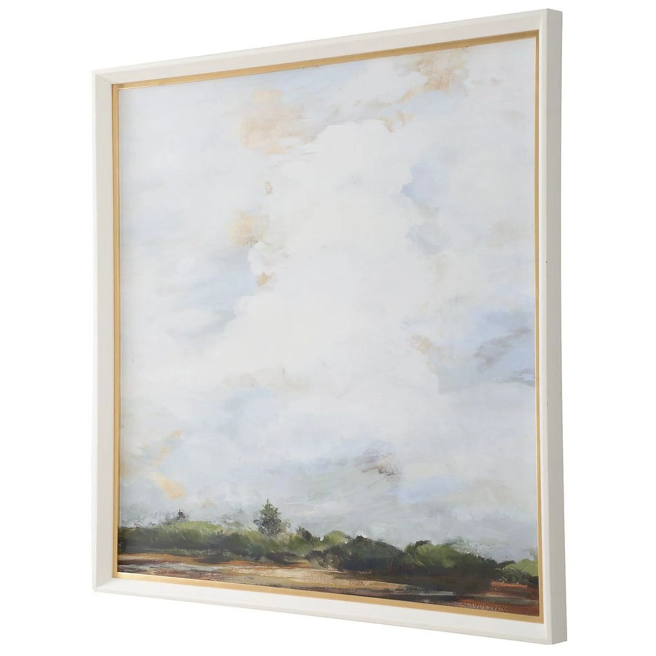 Whispering Cloudscapes Framed Print, White - Image 2