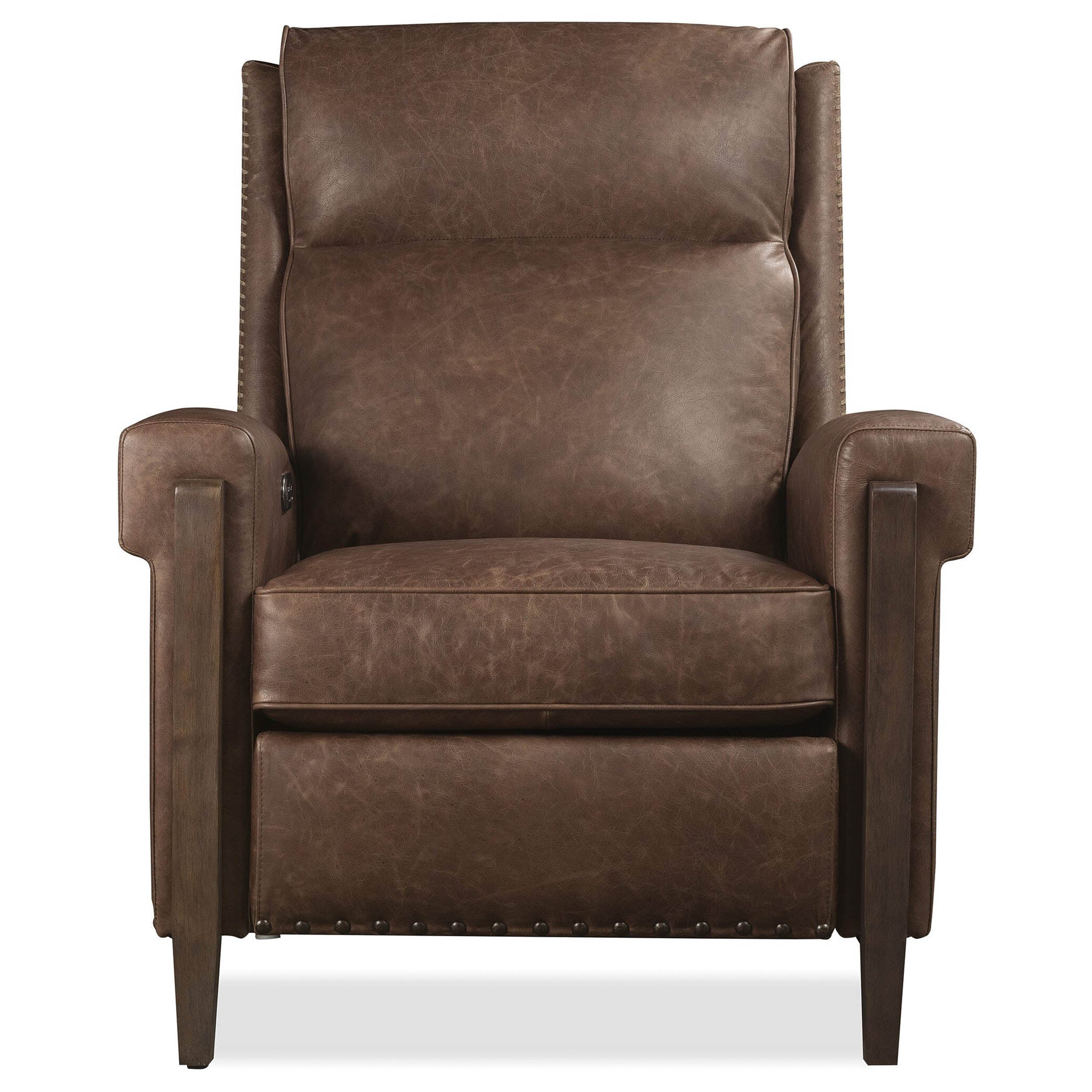 Whitton Leather Power Recliner, Studio Chocolate - Image 2