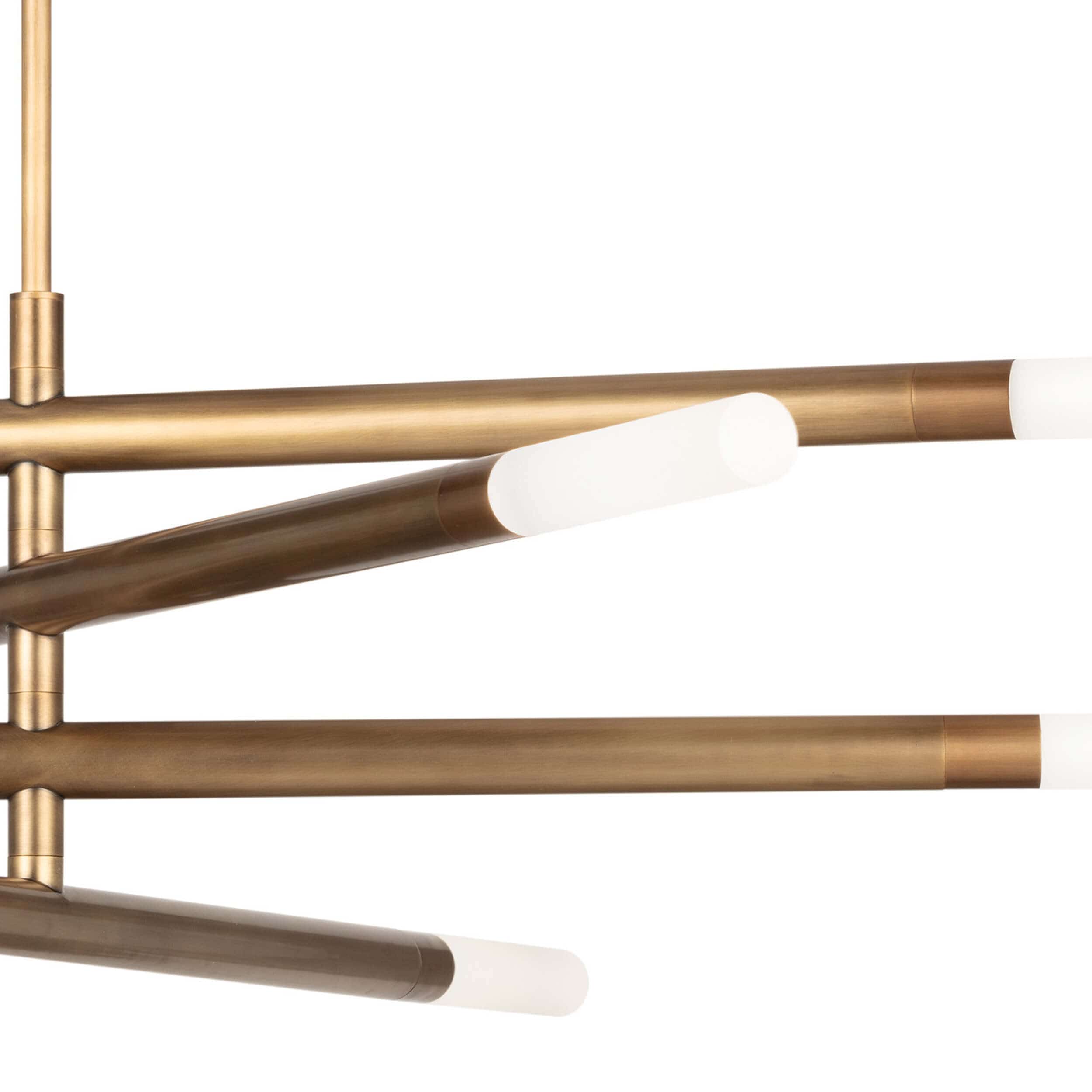 Wick Chandelier, Natural Brass - Image 4