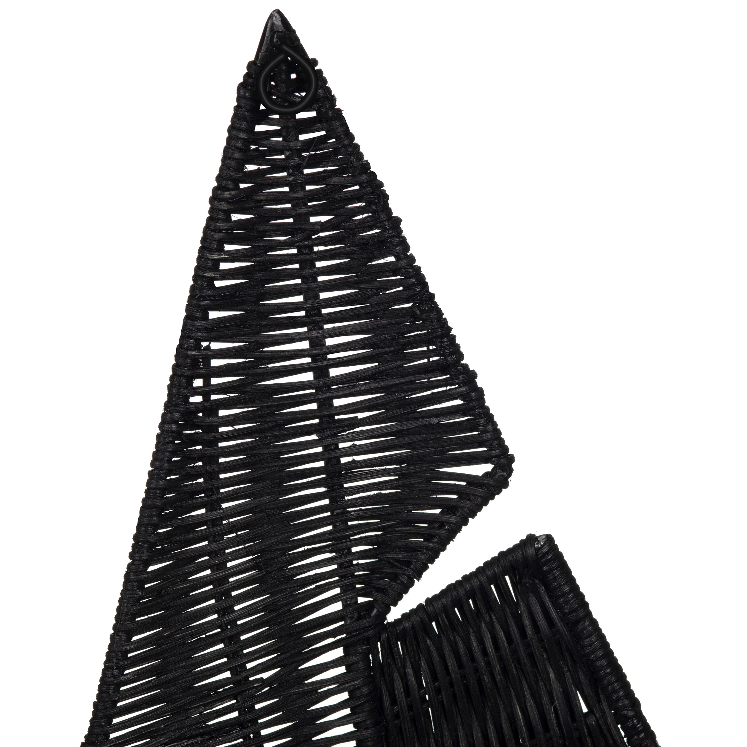 Wicker Wall Decor, Black - Image 3