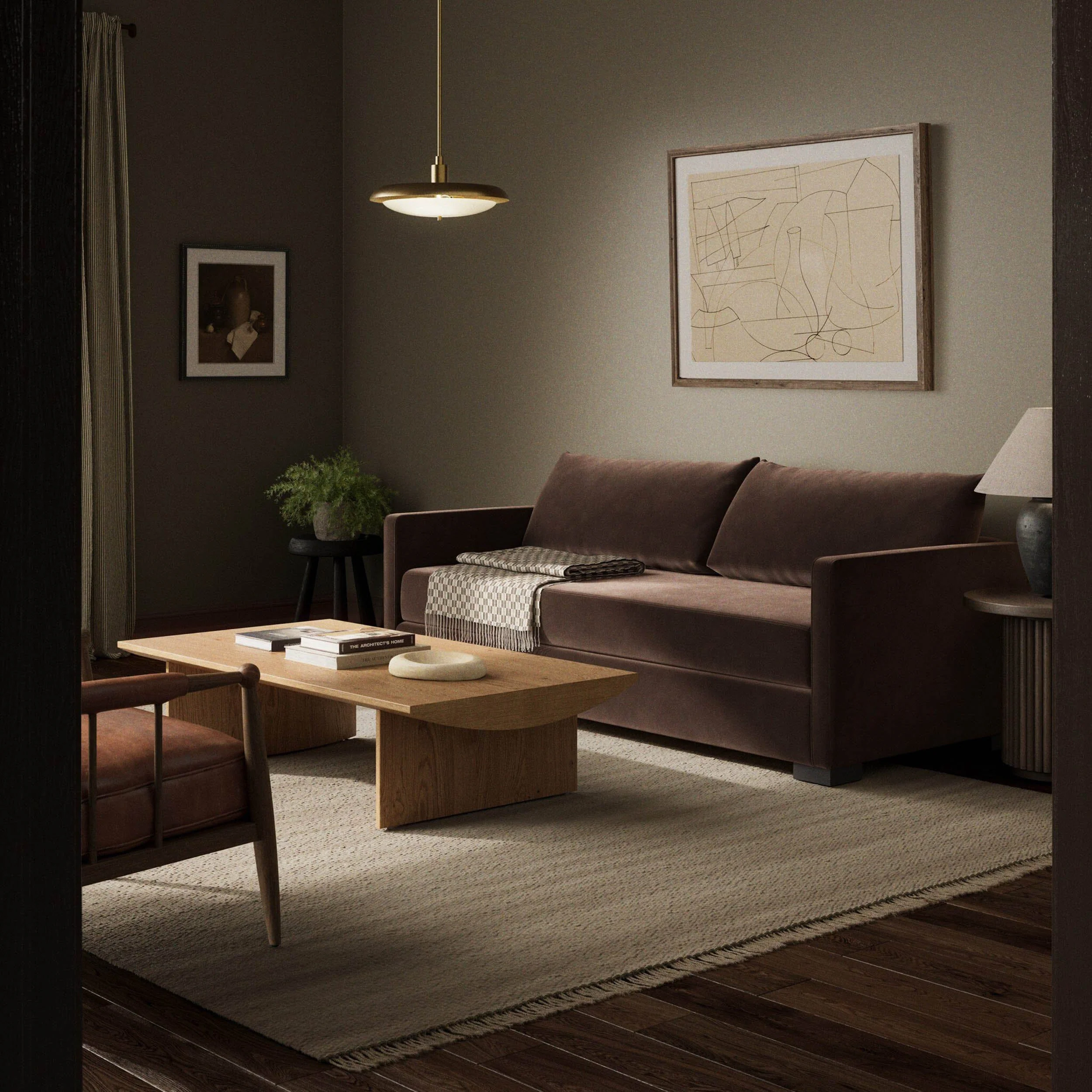 Wickham Sleeper Sofa, Surrey Cocoa by Four Hands - Image 2