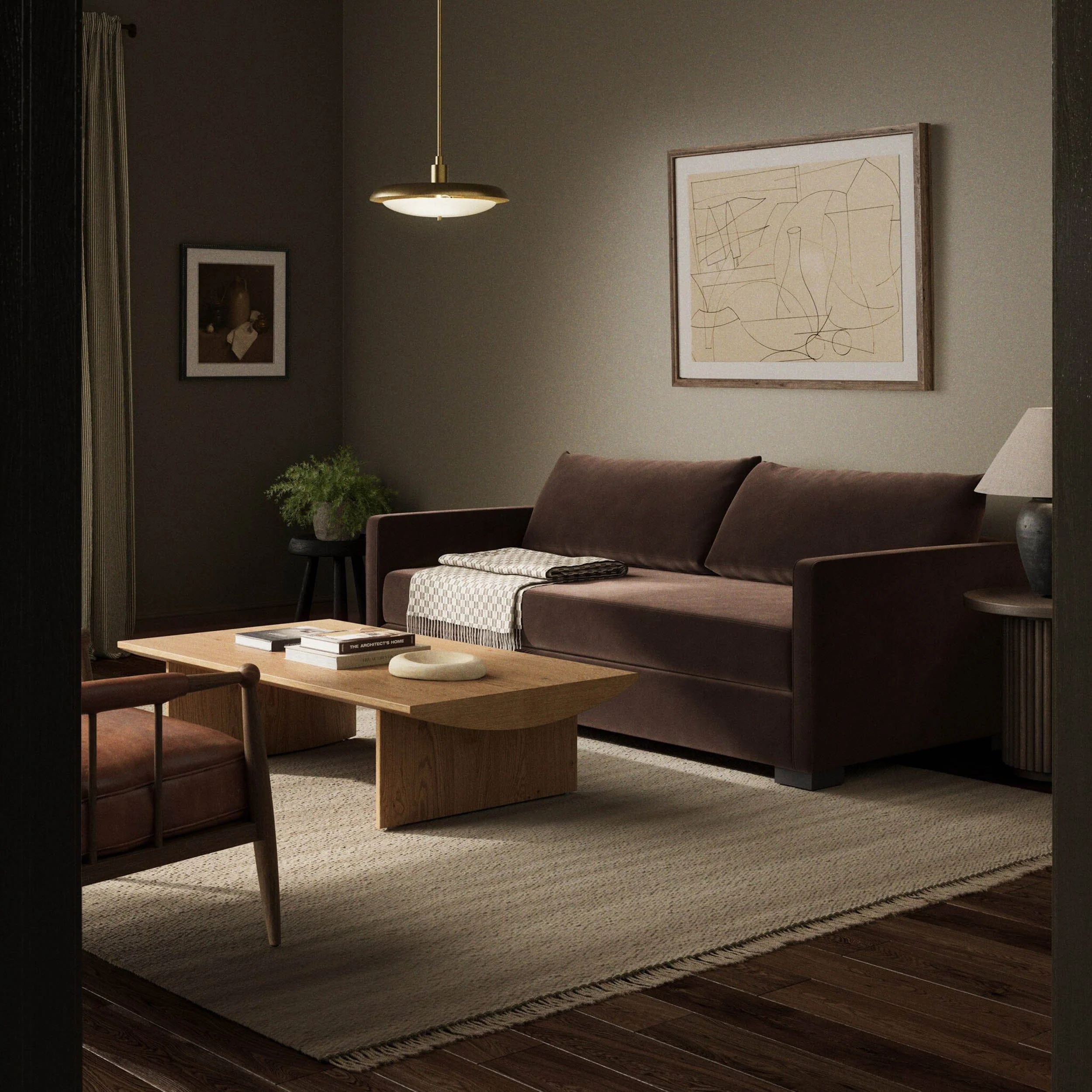 Wickham Sleeper Sofa, Surrey Cocoa by Four Hands - Image 4