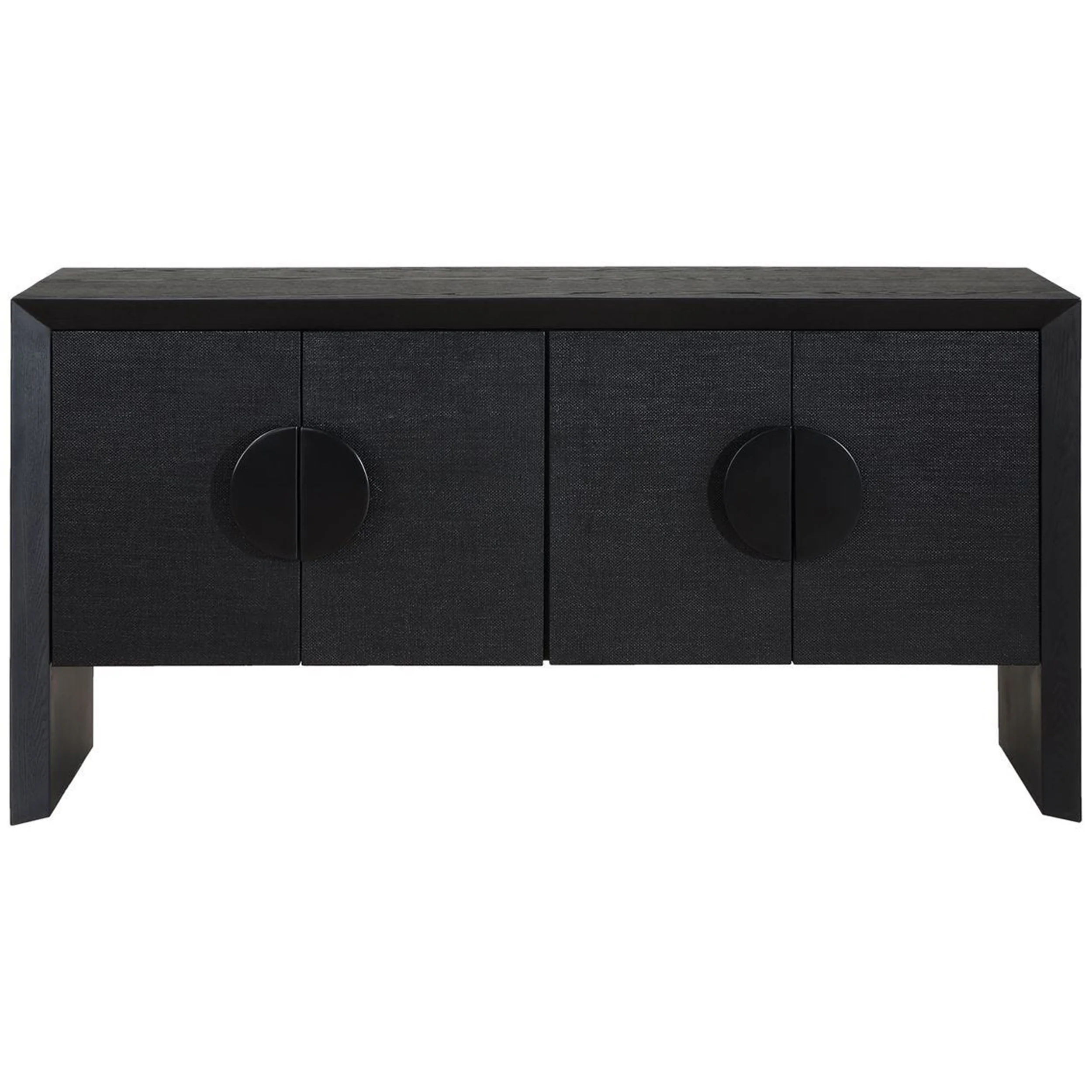 Williams 4 Door Cabinet, Black - Image 2