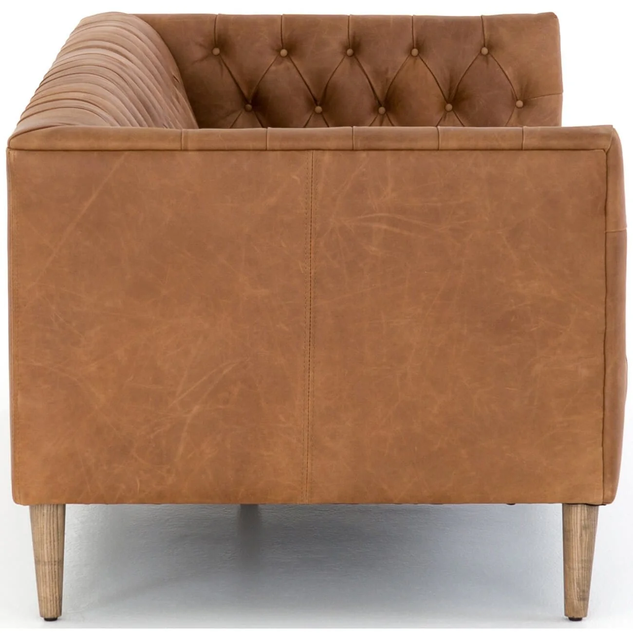 Williams Leather 75" Sofa, Natural Washed Camel - Image 3