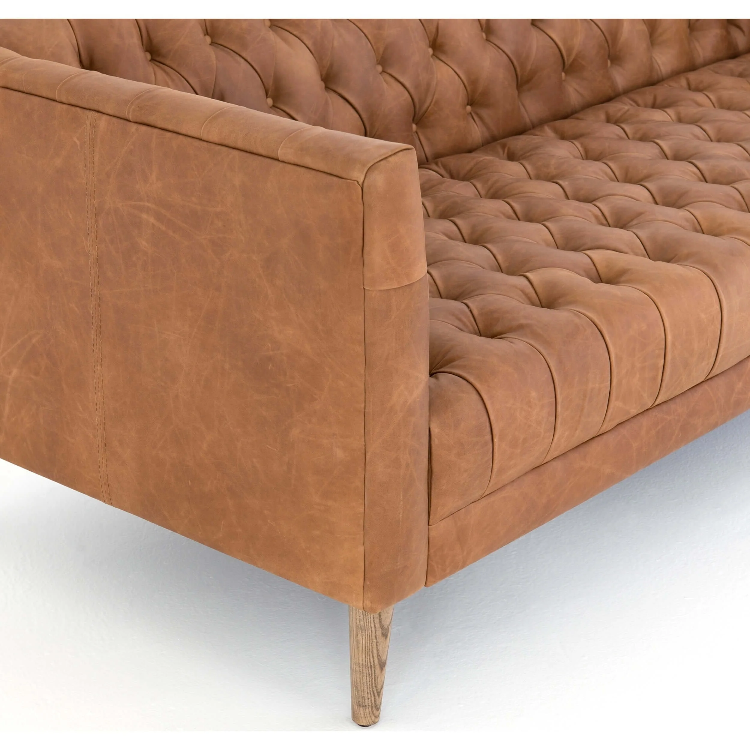 Williams Leather 75" Sofa, Natural Washed Camel - Image 6
