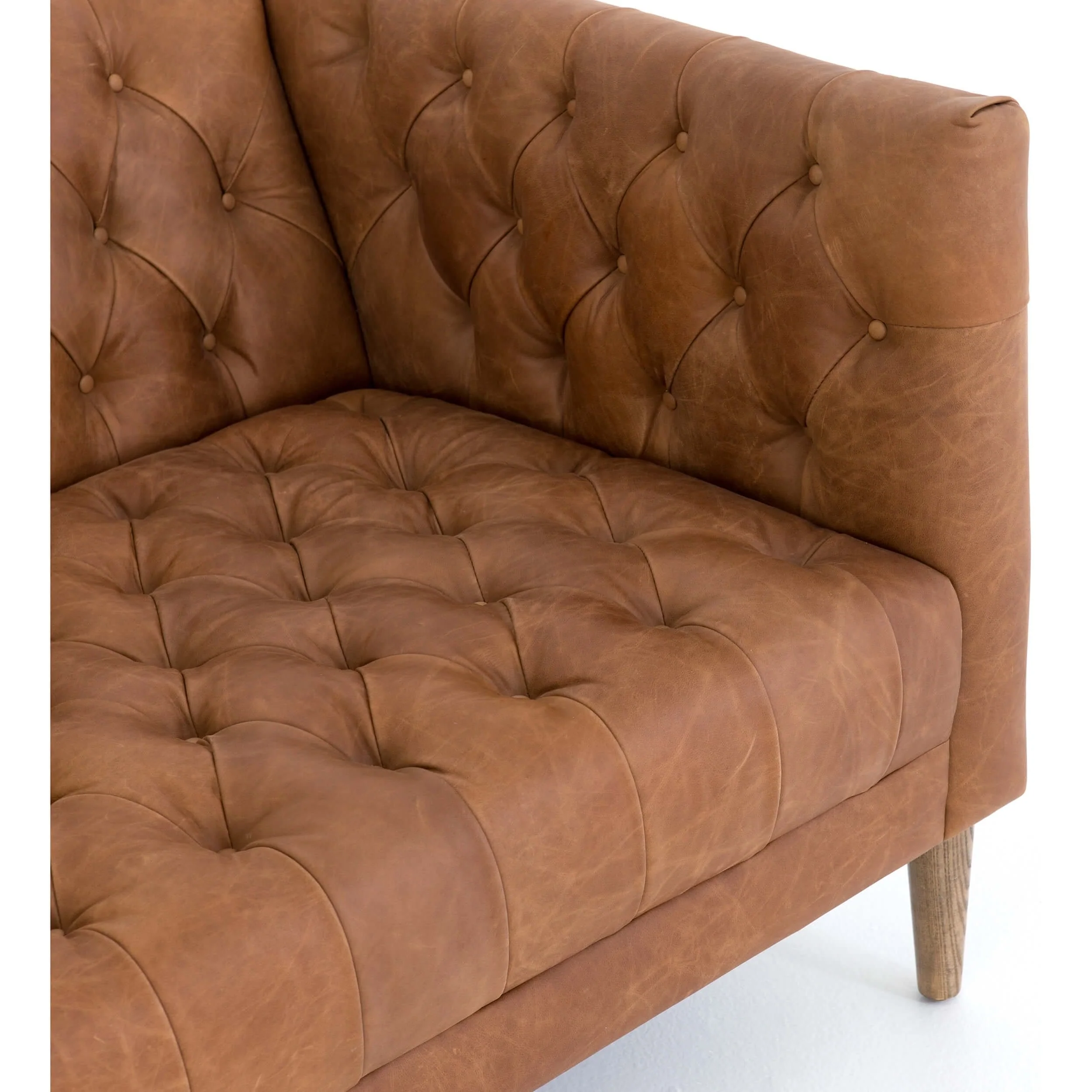 Williams Leather 75" Sofa, Natural Washed Camel - Image 7