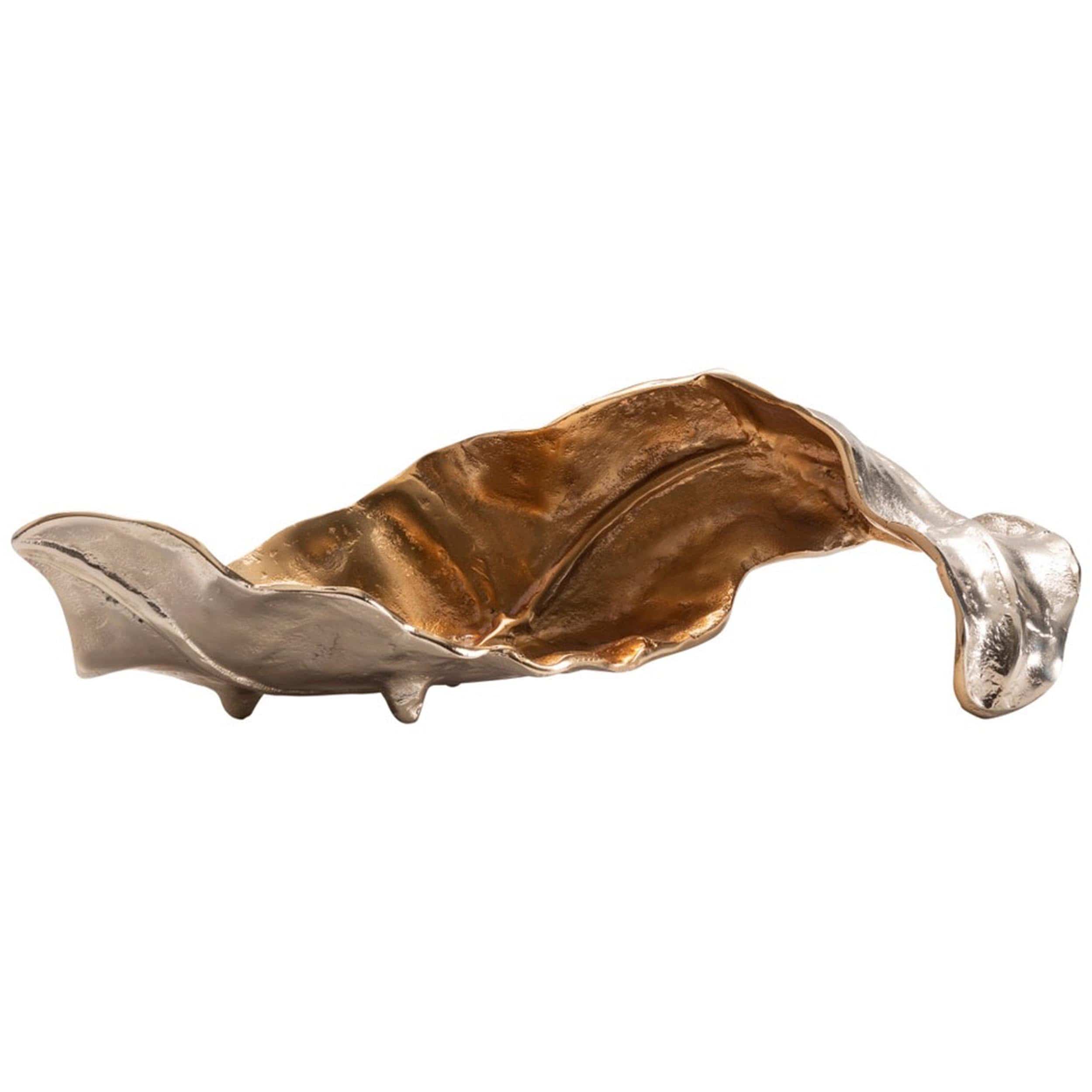 Willow Sculptural Leaf, Gold - Image 2