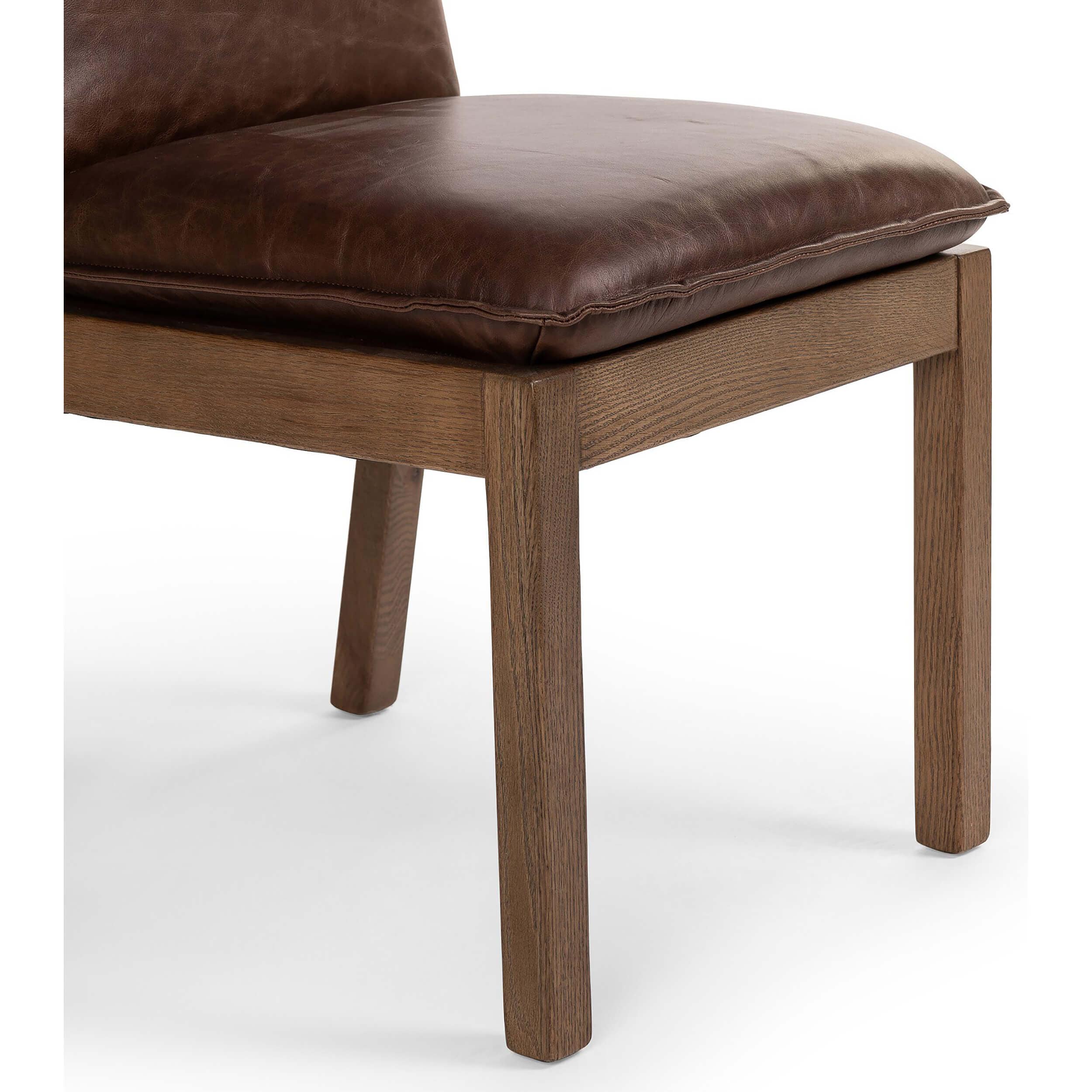 Wilmington Leather Dining Chair, Havana Brown, Set of 2 by Four Hands - Image 6
