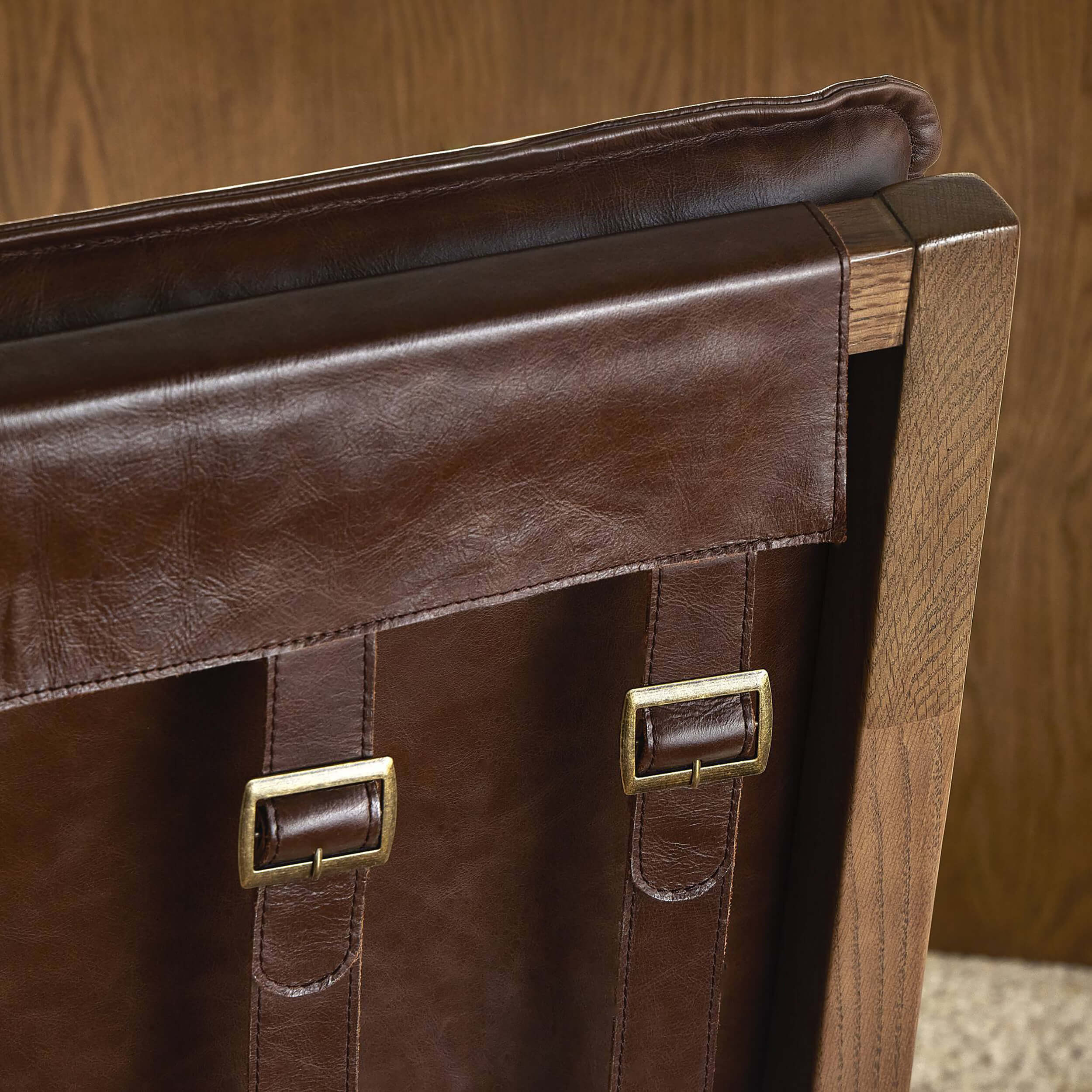 Wilmington Leather Dining Chair, Havana Brown, Set of 2 by Four Hands - Image 7