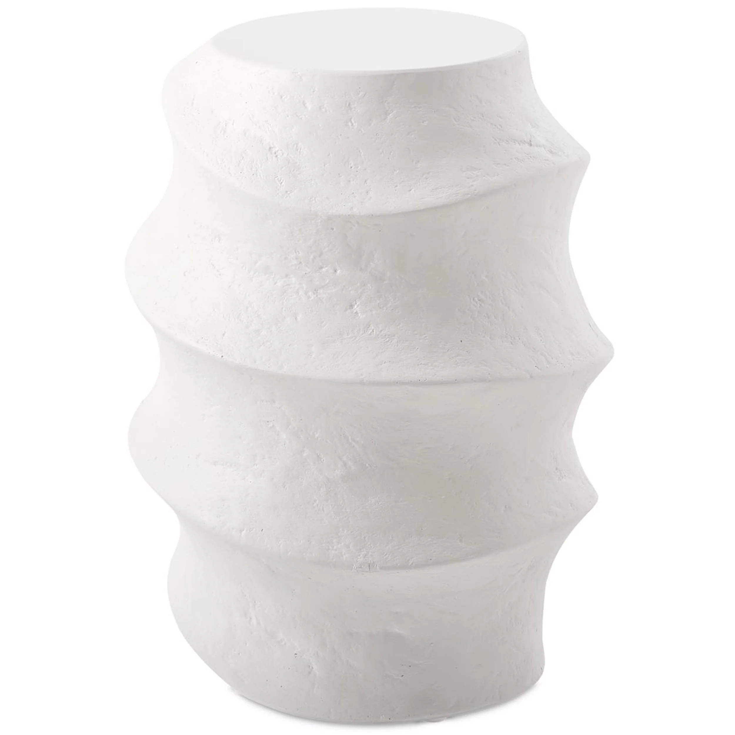 Winded Accent Table, White