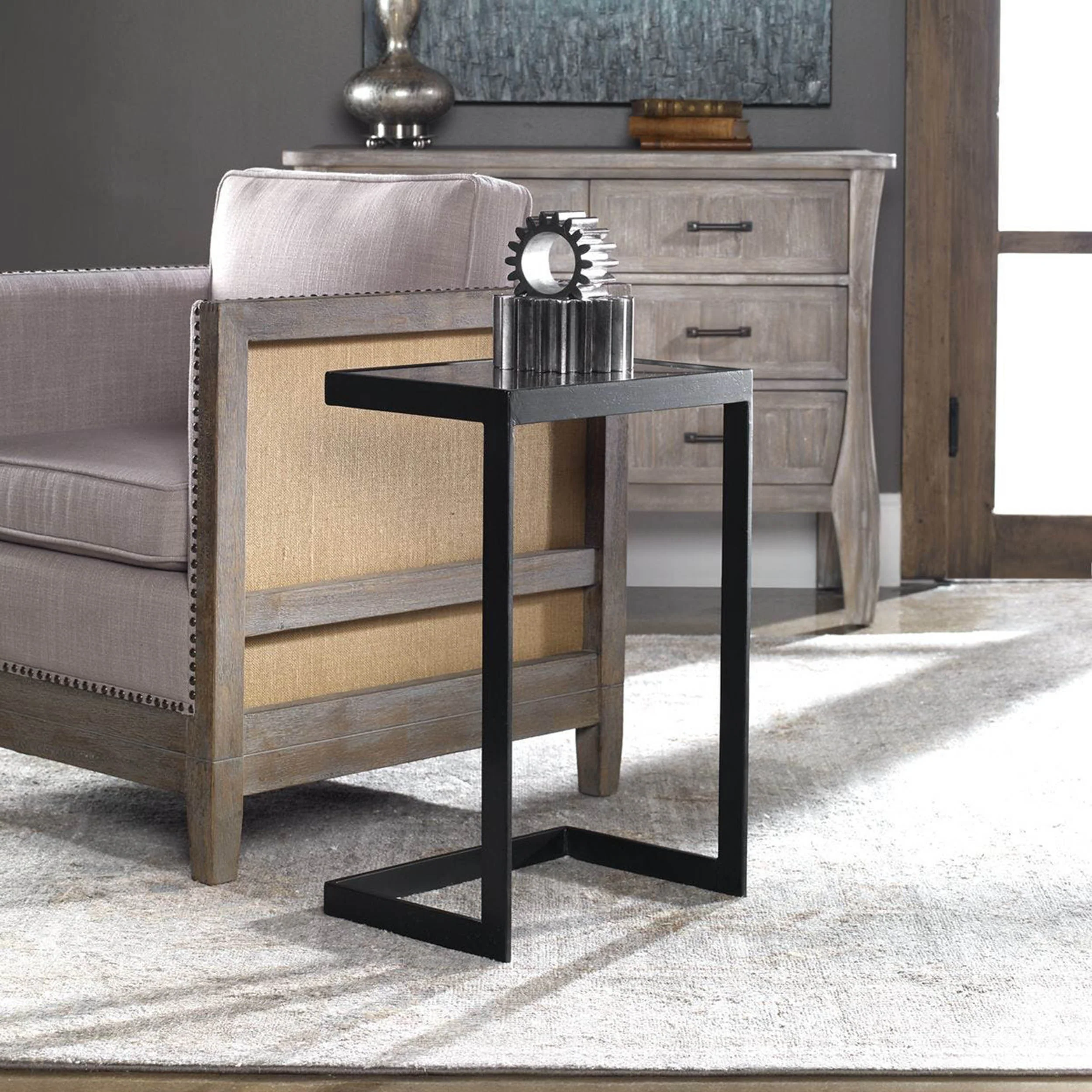Windell Accent Table, Aged Black - Image 6