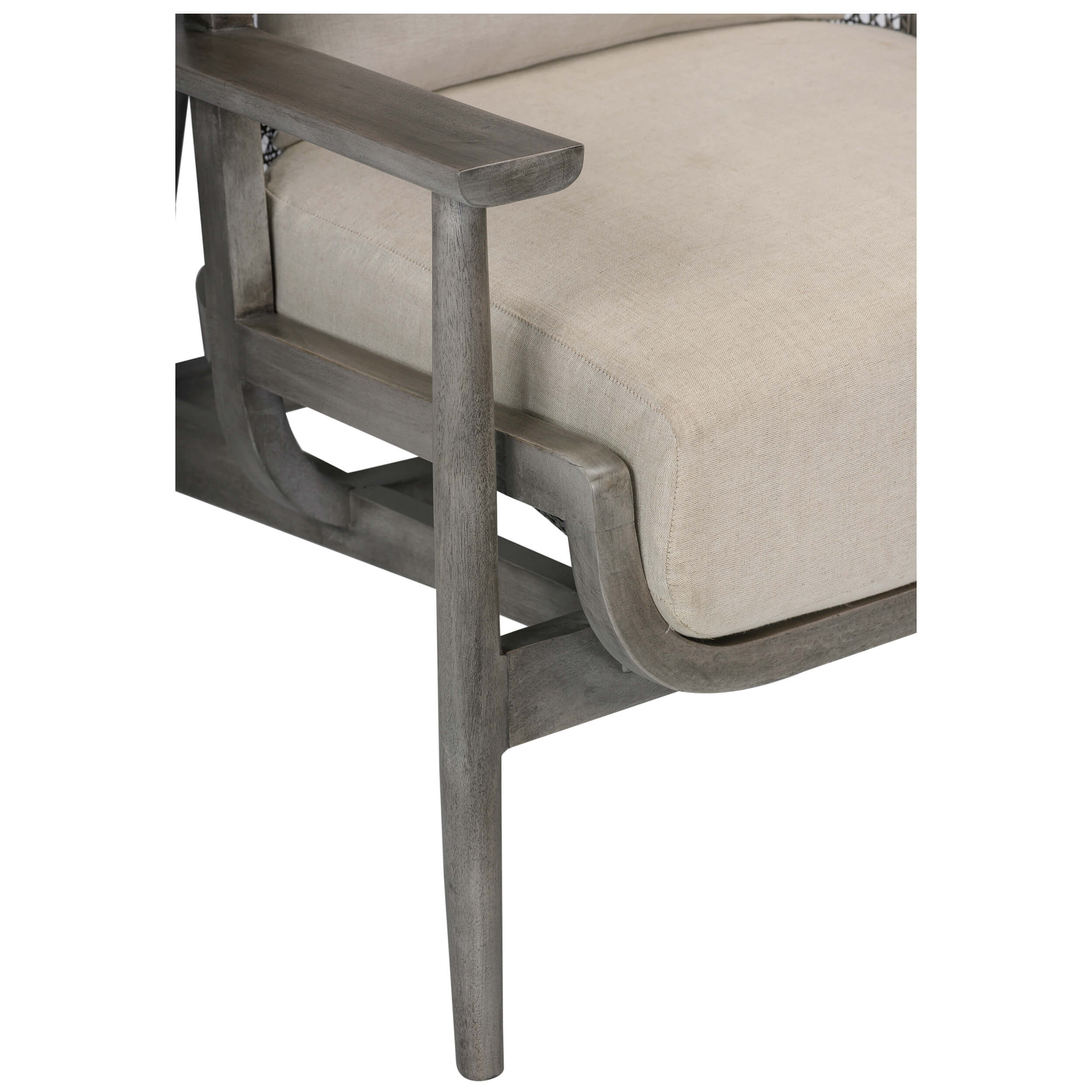 Wingman Cane Accent Chair, Grey - Image 6