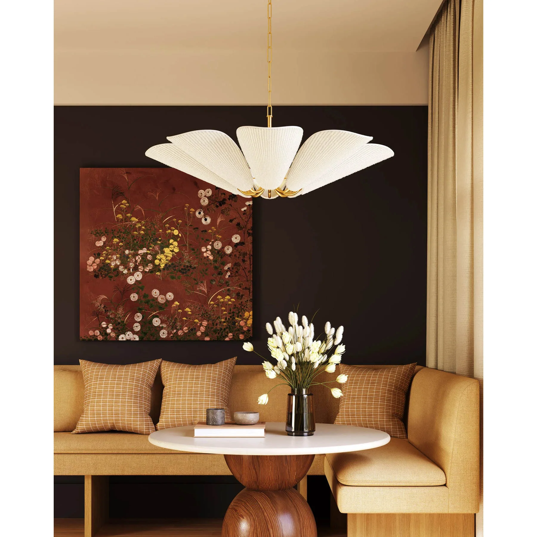 Winifred Chandelier, Aged Brass - Image 5