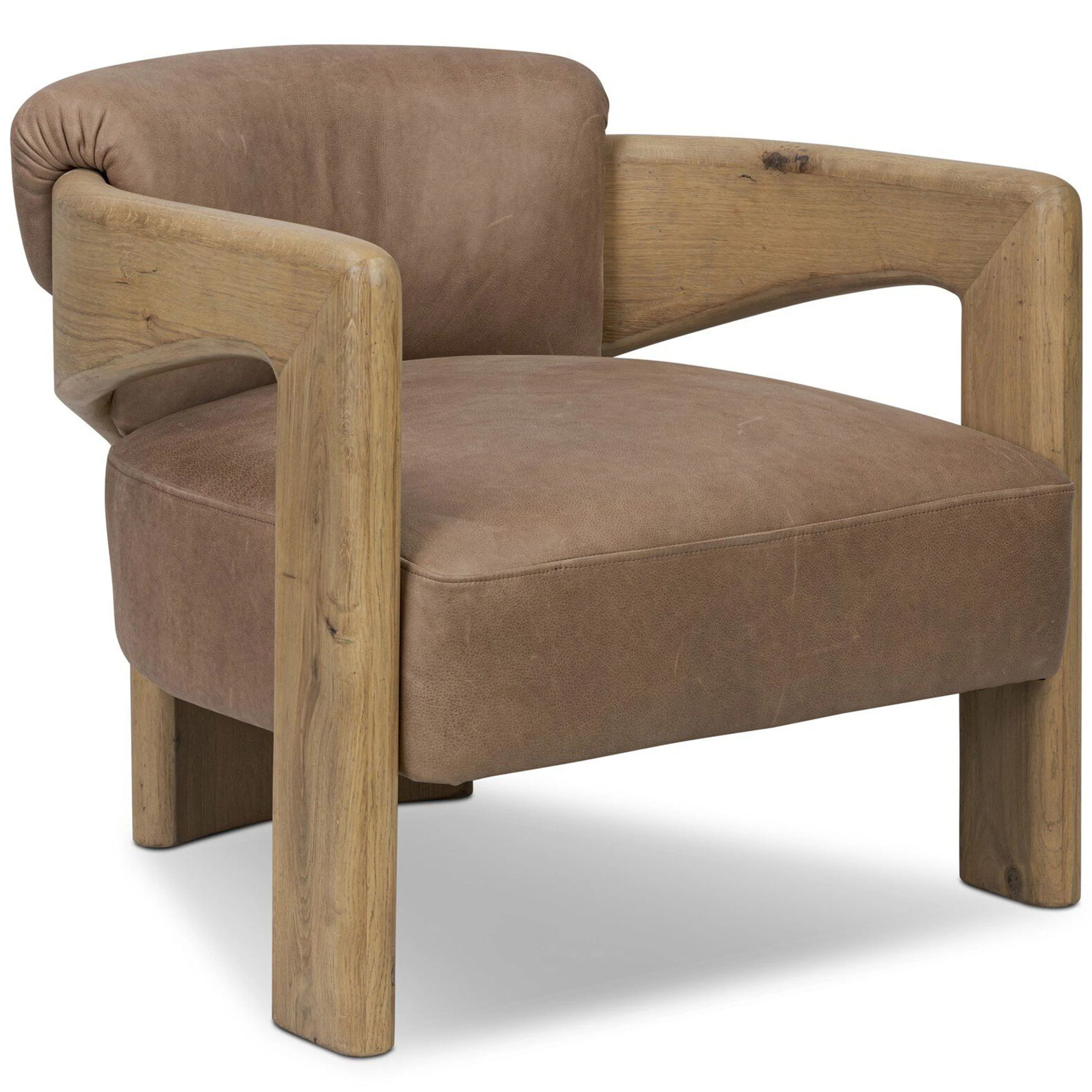 Woltz Leather Chair, Palermo Cigar by Four Hands