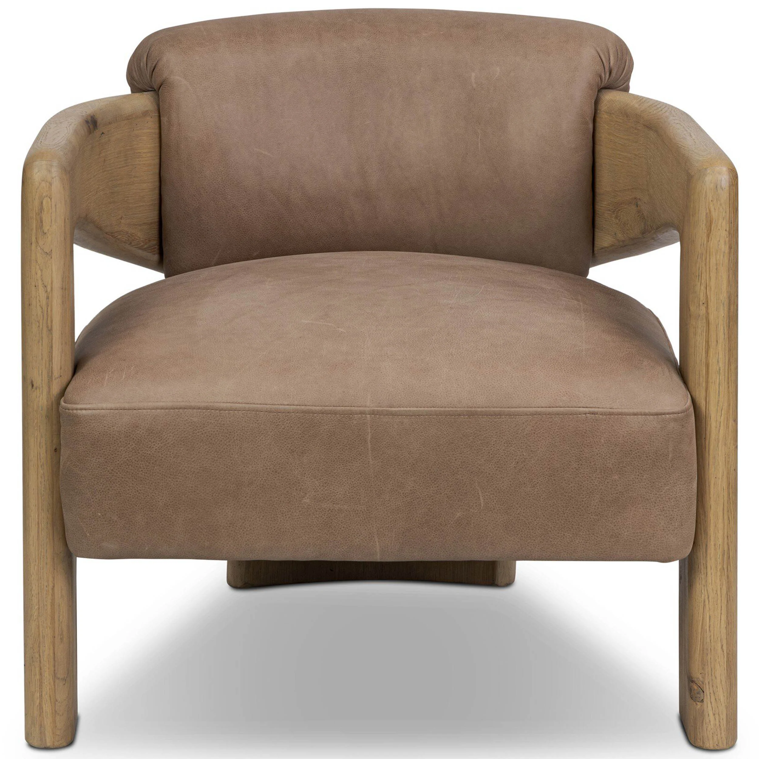 Woltz Leather Chair, Palermo Cigar by Four Hands - Image 2