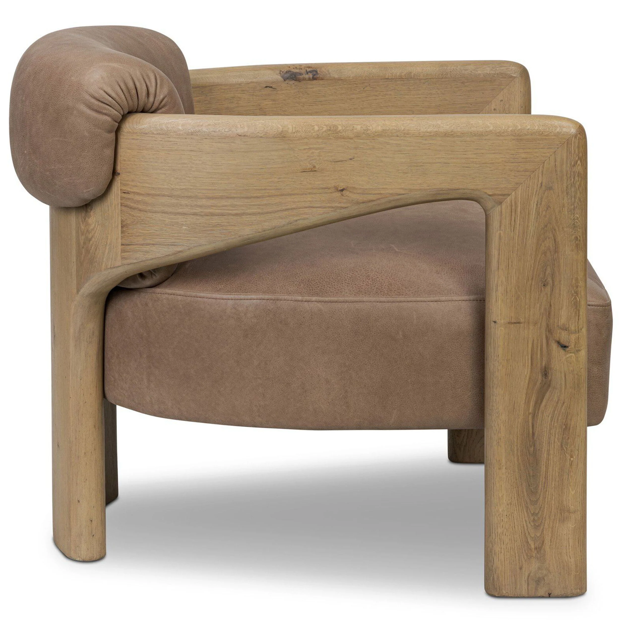 Woltz Leather Chair, Palermo Cigar by Four Hands - Image 3