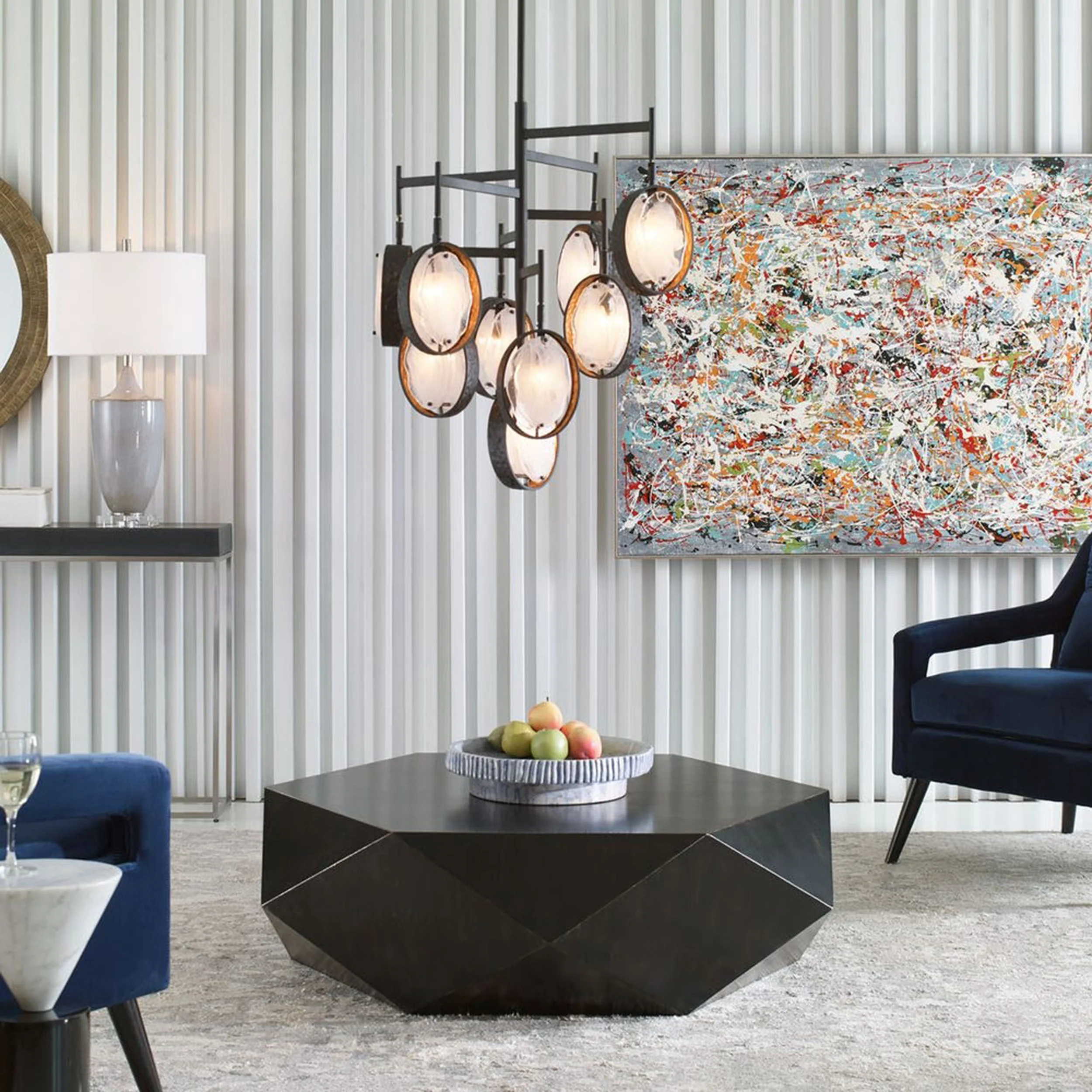 Maxin 9 Light Chandelier, Bronze - Image 4
