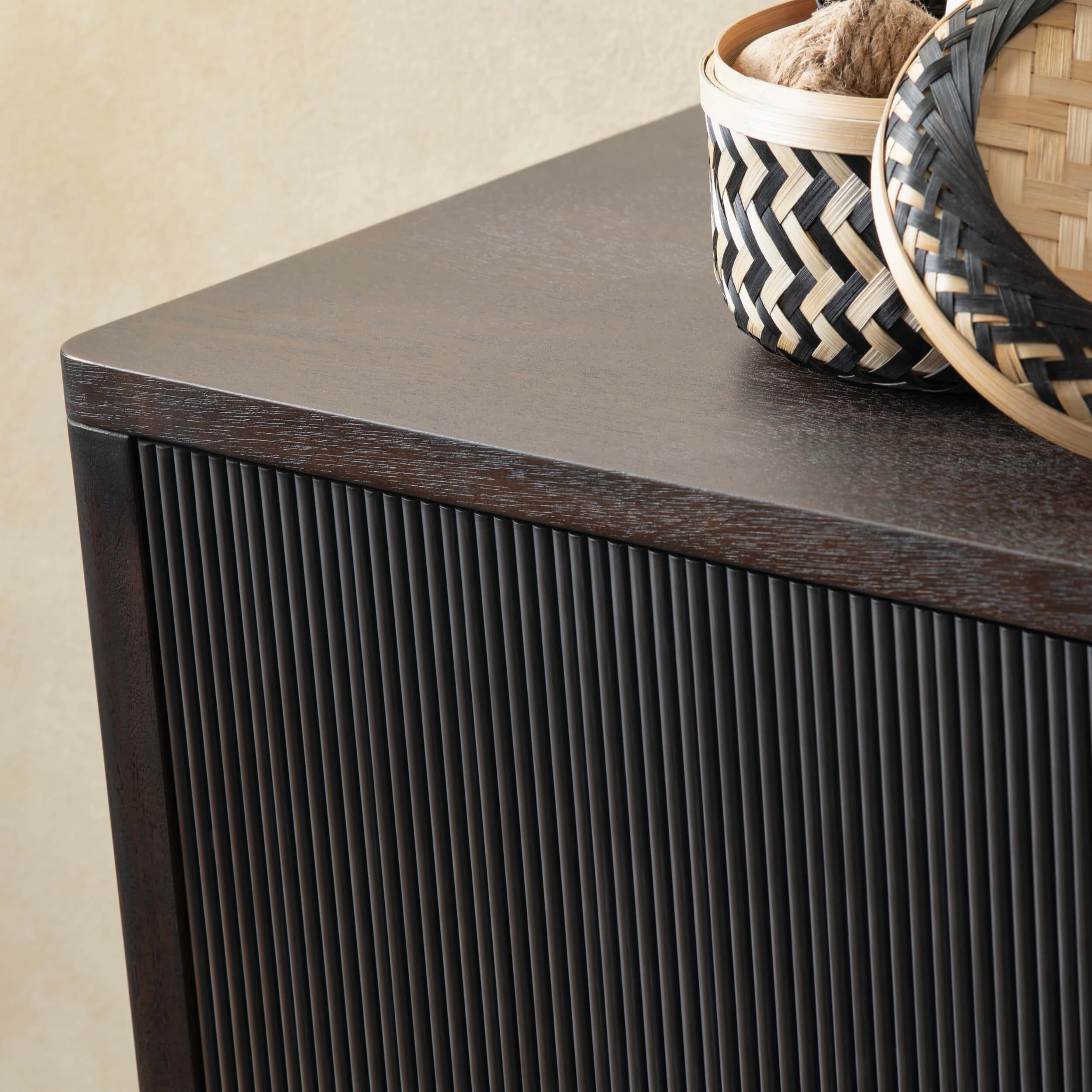 Worthington 4 Door Sideboard, Black - Image 5